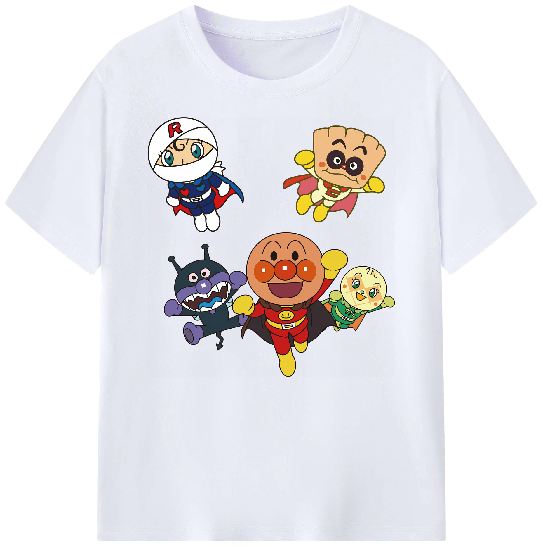 （画像用） アンパンマン Anpanman 綿100％ メンズ半袖Tシャツ｜肌触りやわらか＆通気性
