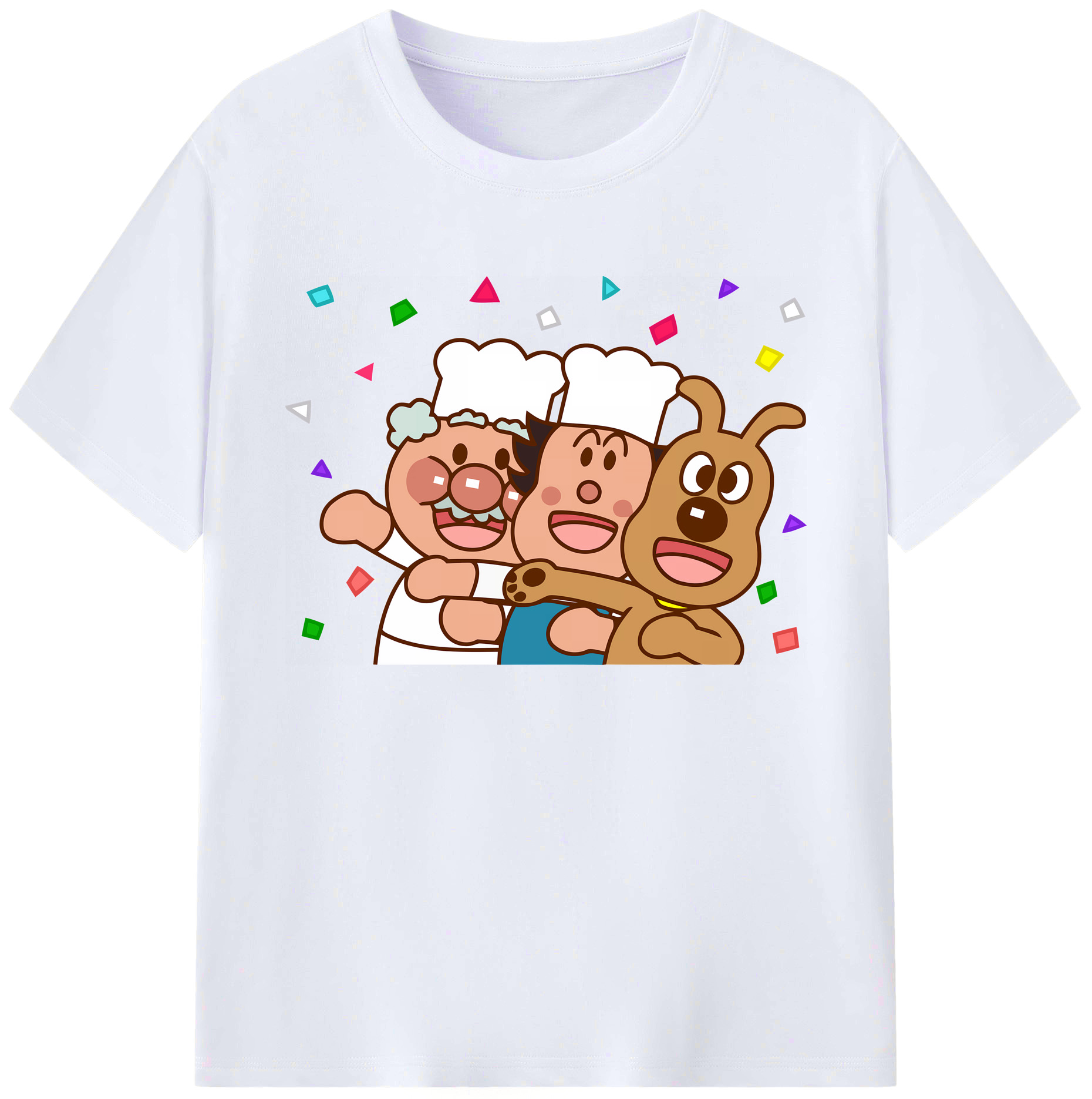 （画像用） アンパンマン Anpanman 綿100％ メンズ半袖Tシャツ｜肌触りやわらか＆通気性