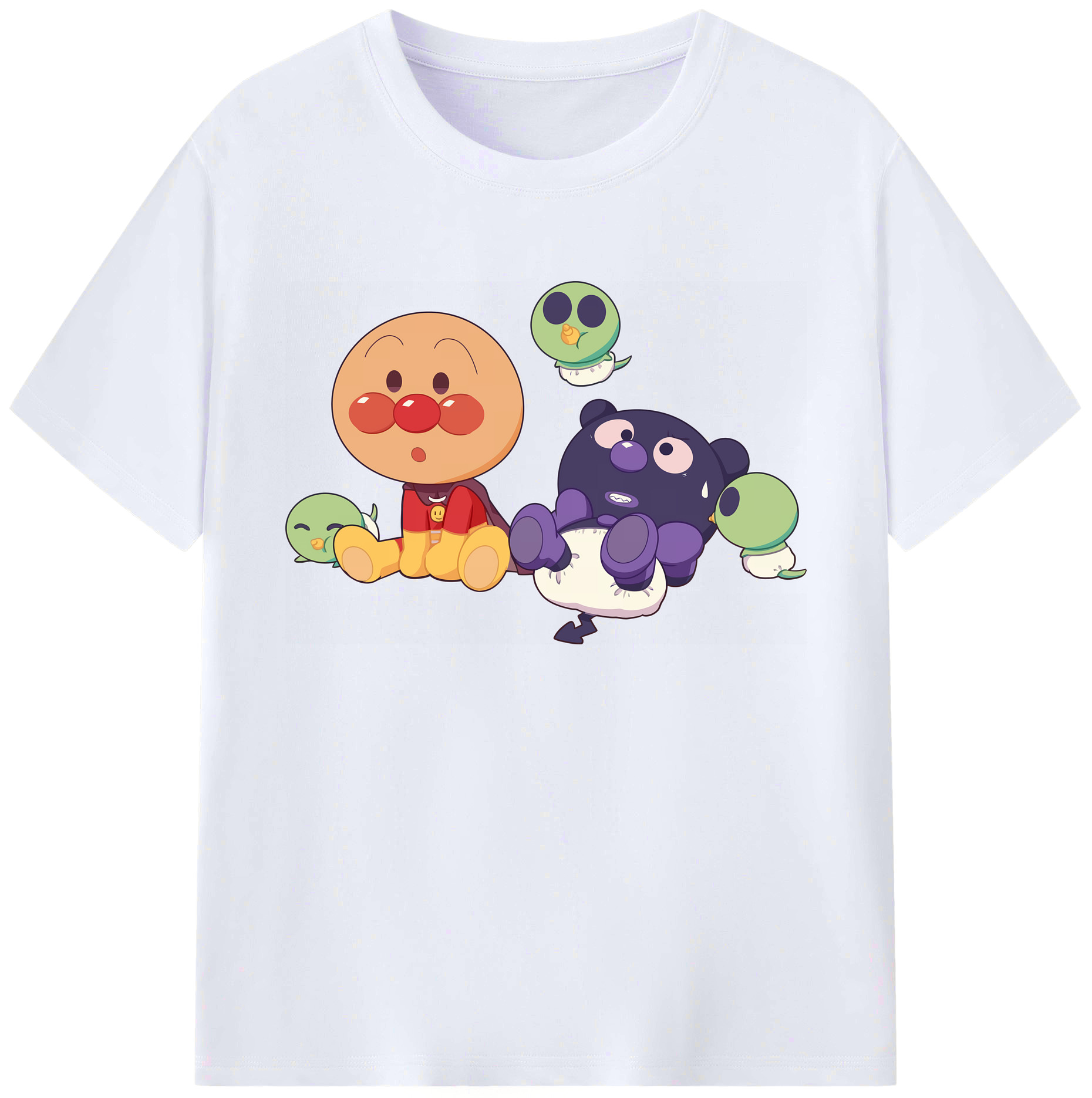 （画像用） アンパンマン Anpanman 綿100％ メンズ半袖Tシャツ｜肌触りやわらか＆通気性