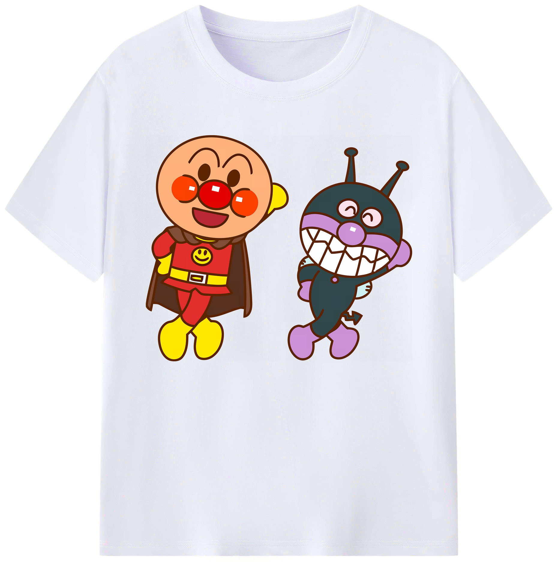 （画像用） アンパンマン Anpanman 綿100％ メンズ半袖Tシャツ｜肌触りやわらか＆通気性