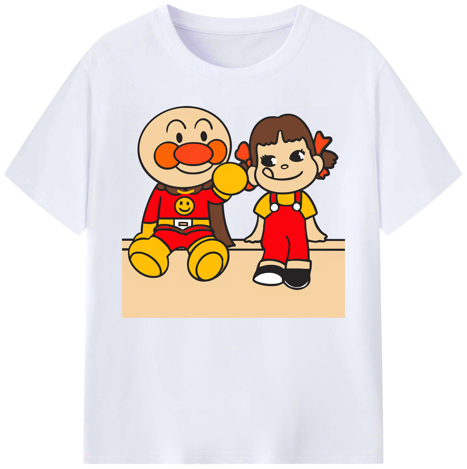 （画像用） アンパンマン Anpanman 綿100％ メンズ半袖Tシャツ｜肌触りやわらか＆通気性
