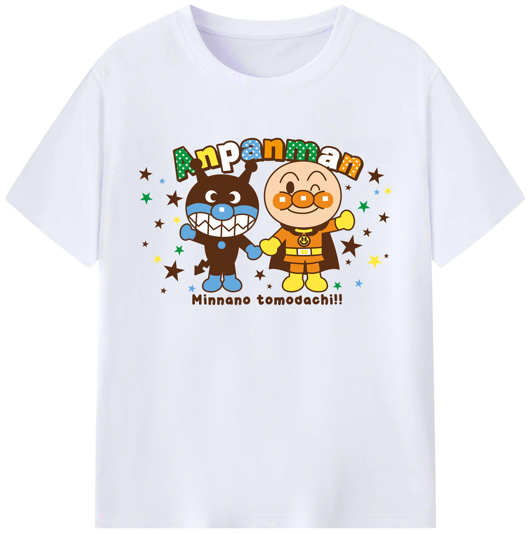 （画像用） アンパンマン Anpanman 綿100％ メンズ半袖Tシャツ｜肌触りやわらか＆通気性