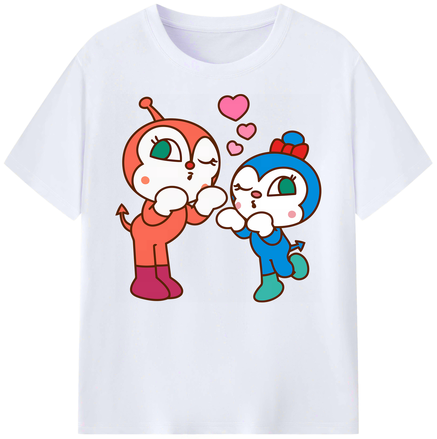 （画像用） アンパンマン Anpanman 綿100％ メンズ半袖Tシャツ｜肌触りやわらか＆通気性