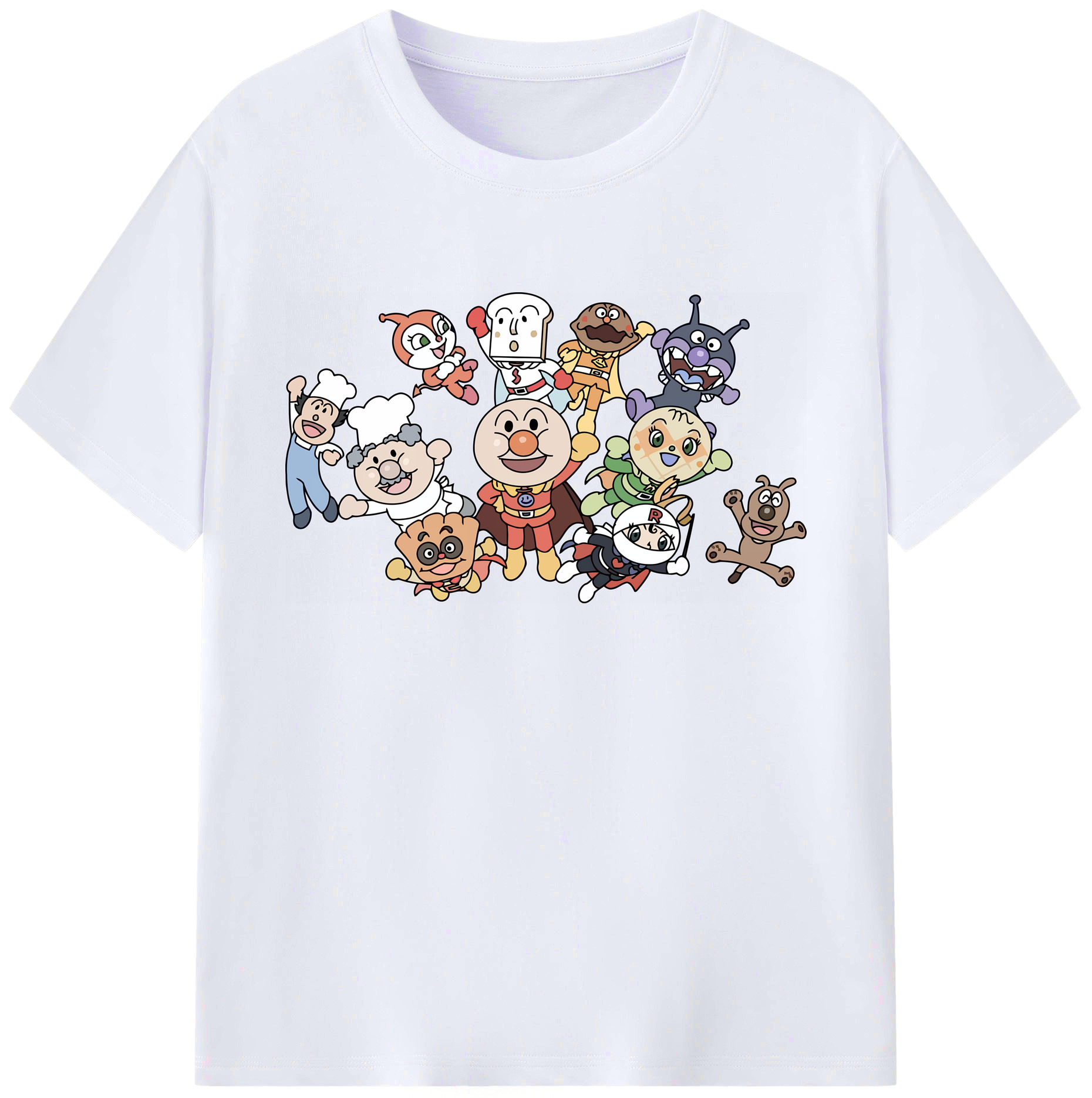 （画像用） アンパンマン Anpanman 綿100％ メンズ半袖Tシャツ｜肌触りやわらか＆通気性