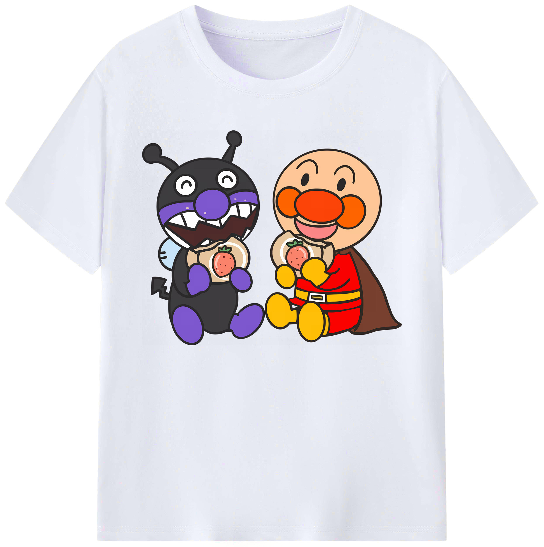 （画像用） アンパンマン Anpanman 綿100％ メンズ半袖Tシャツ｜肌触りやわらか＆通気性