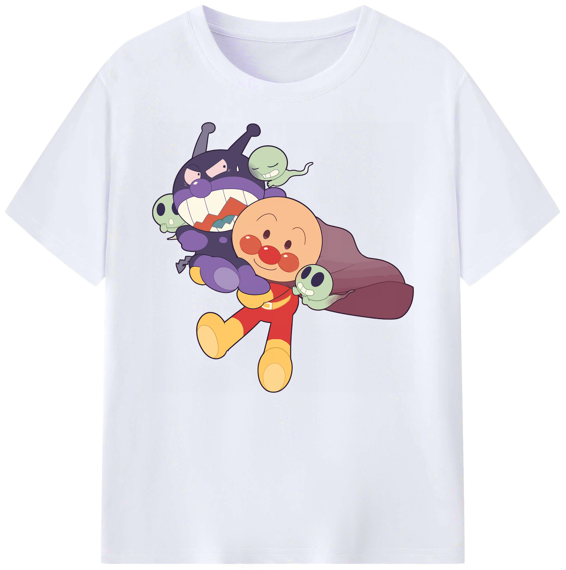 （画像用） アンパンマン Anpanman 綿100％ メンズ半袖Tシャツ｜肌触りやわらか＆通気性