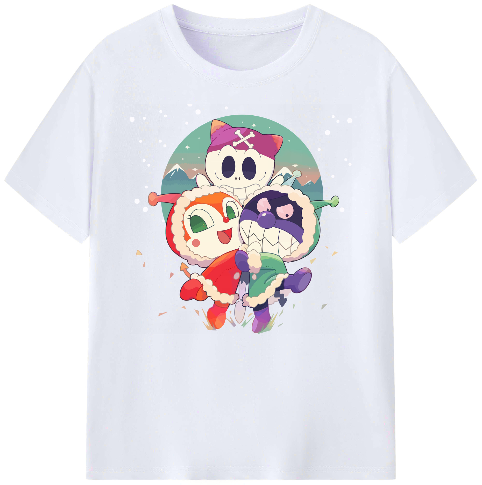 （画像用） アンパンマン Anpanman 綿100％ メンズ半袖Tシャツ｜肌触りやわらか＆通気性