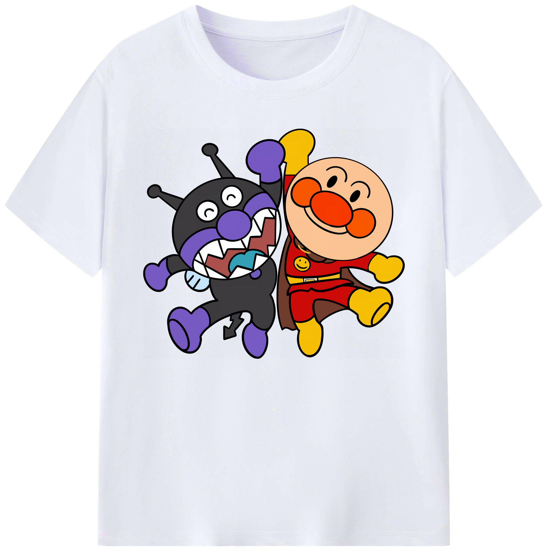 （画像用） アンパンマン Anpanman 綿100％ メンズ半袖Tシャツ｜肌触りやわらか＆通気性