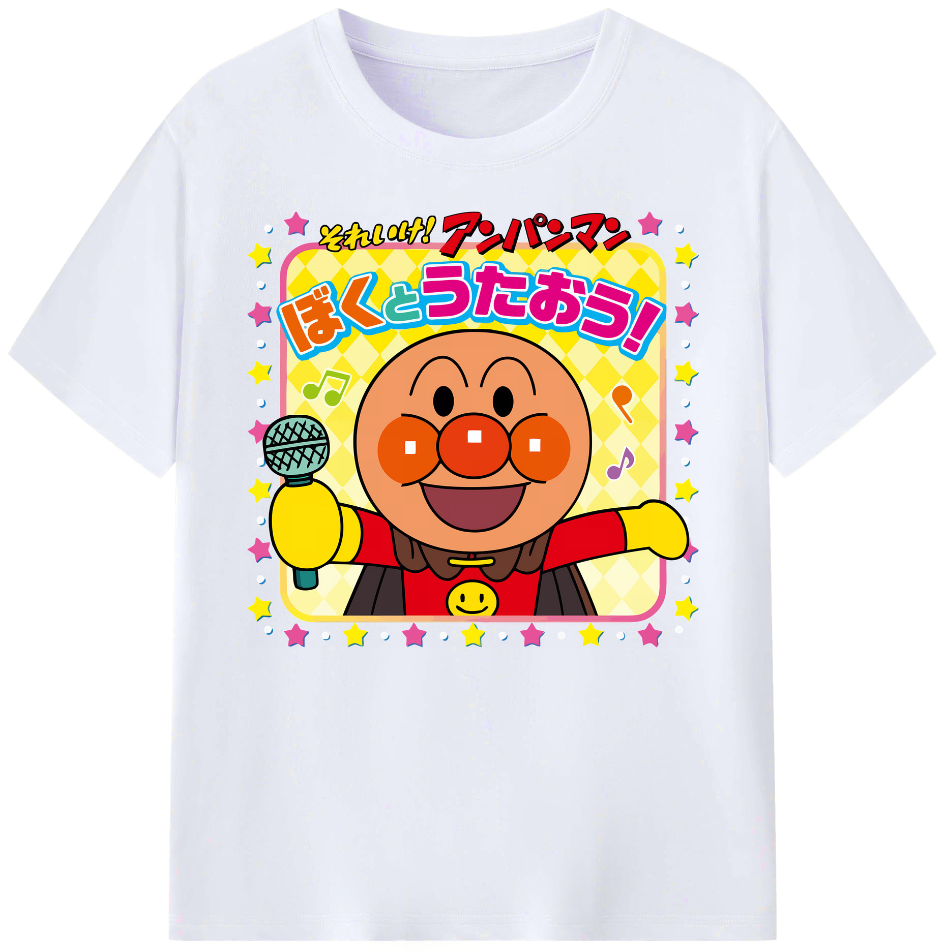 （画像用） アンパンマン Anpanman 綿100％ メンズ半袖Tシャツ｜肌触りやわらか＆通気性
