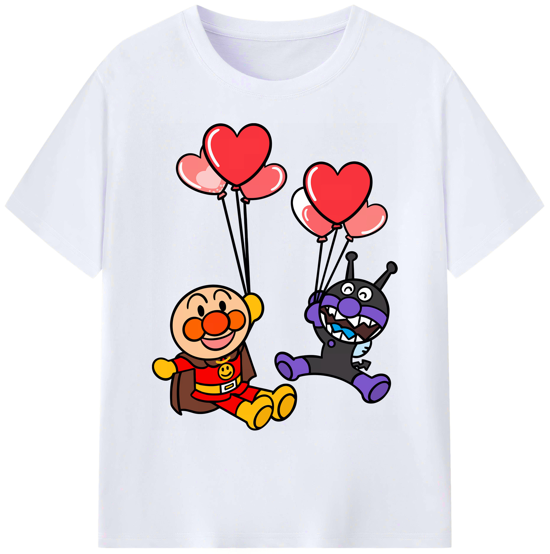 （画像用） アンパンマン Anpanman 綿100％ メンズ半袖Tシャツ｜肌触りやわらか＆通気性