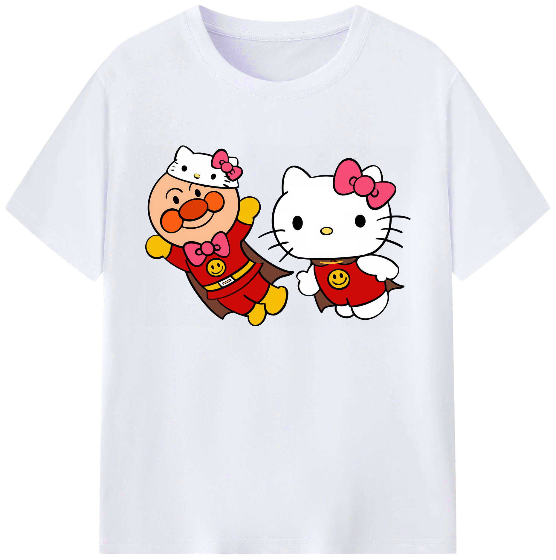 （画像用） アンパンマン Anpanman 綿100％ メンズ半袖Tシャツ｜肌触りやわらか＆通気性