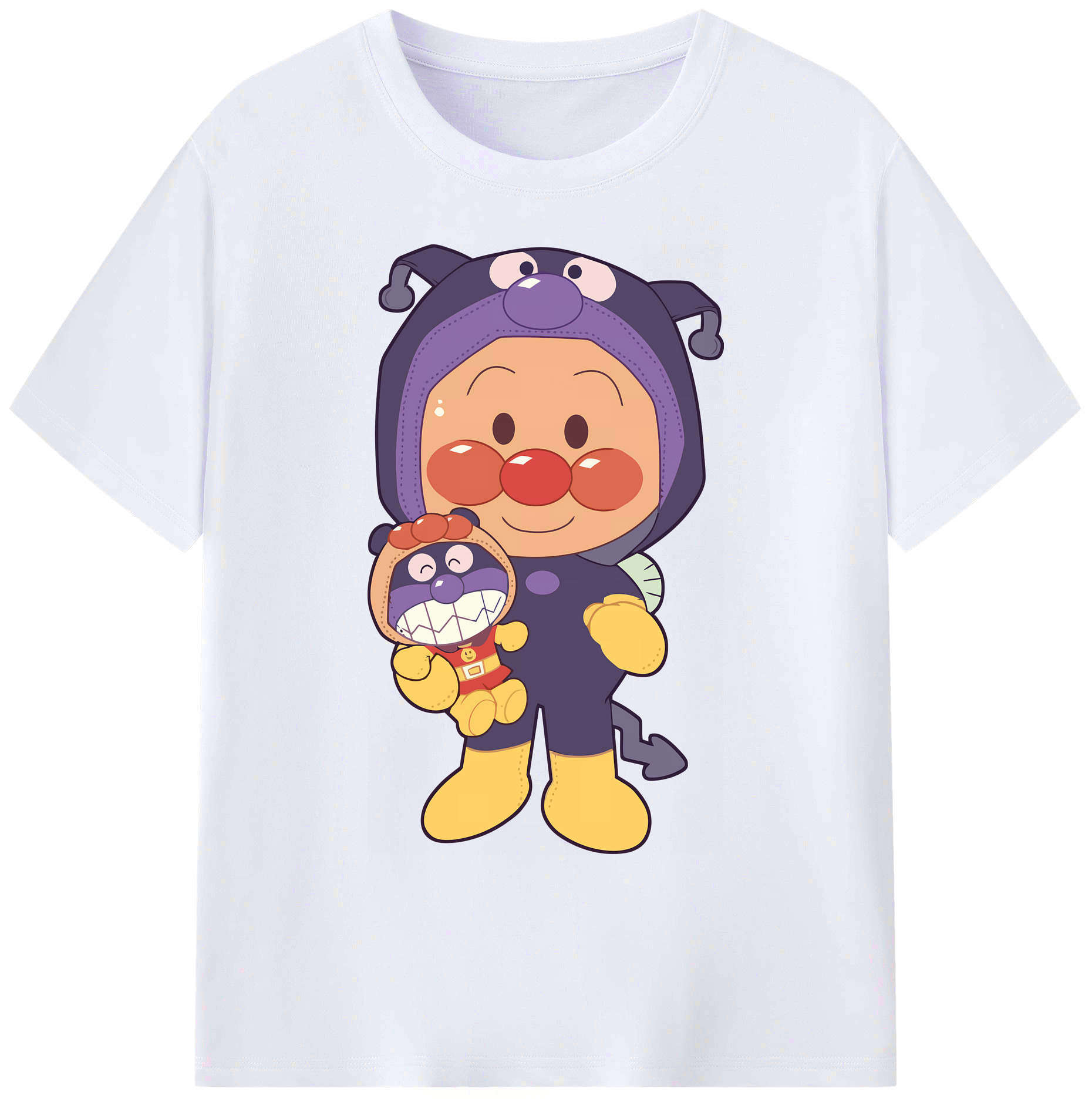 （画像用） アンパンマン Anpanman 綿100％ メンズ半袖Tシャツ｜肌触りやわらか＆通気性