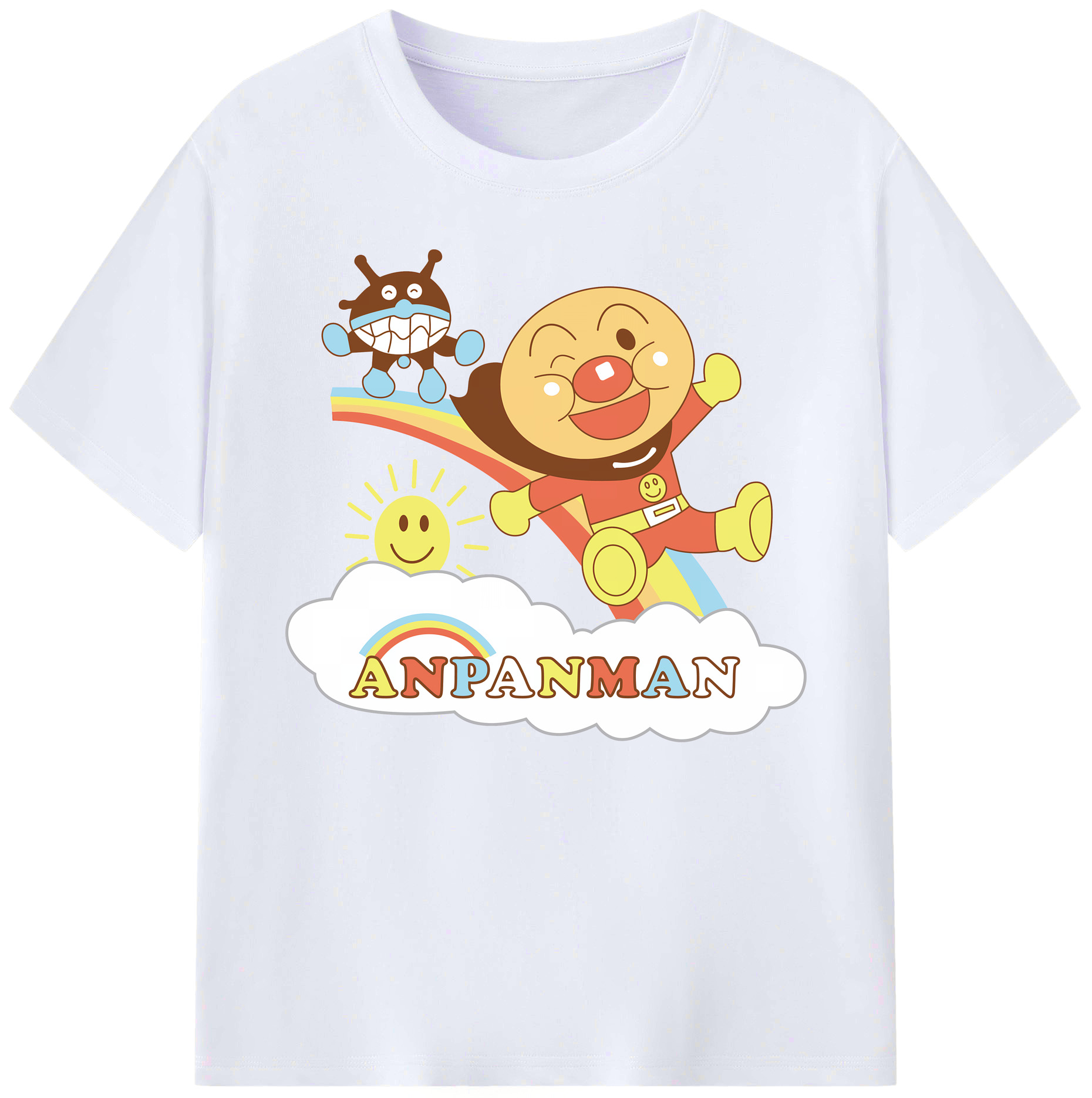 （画像用） アンパンマン Anpanman 綿100％ メンズ半袖Tシャツ｜肌触りやわらか＆通気性