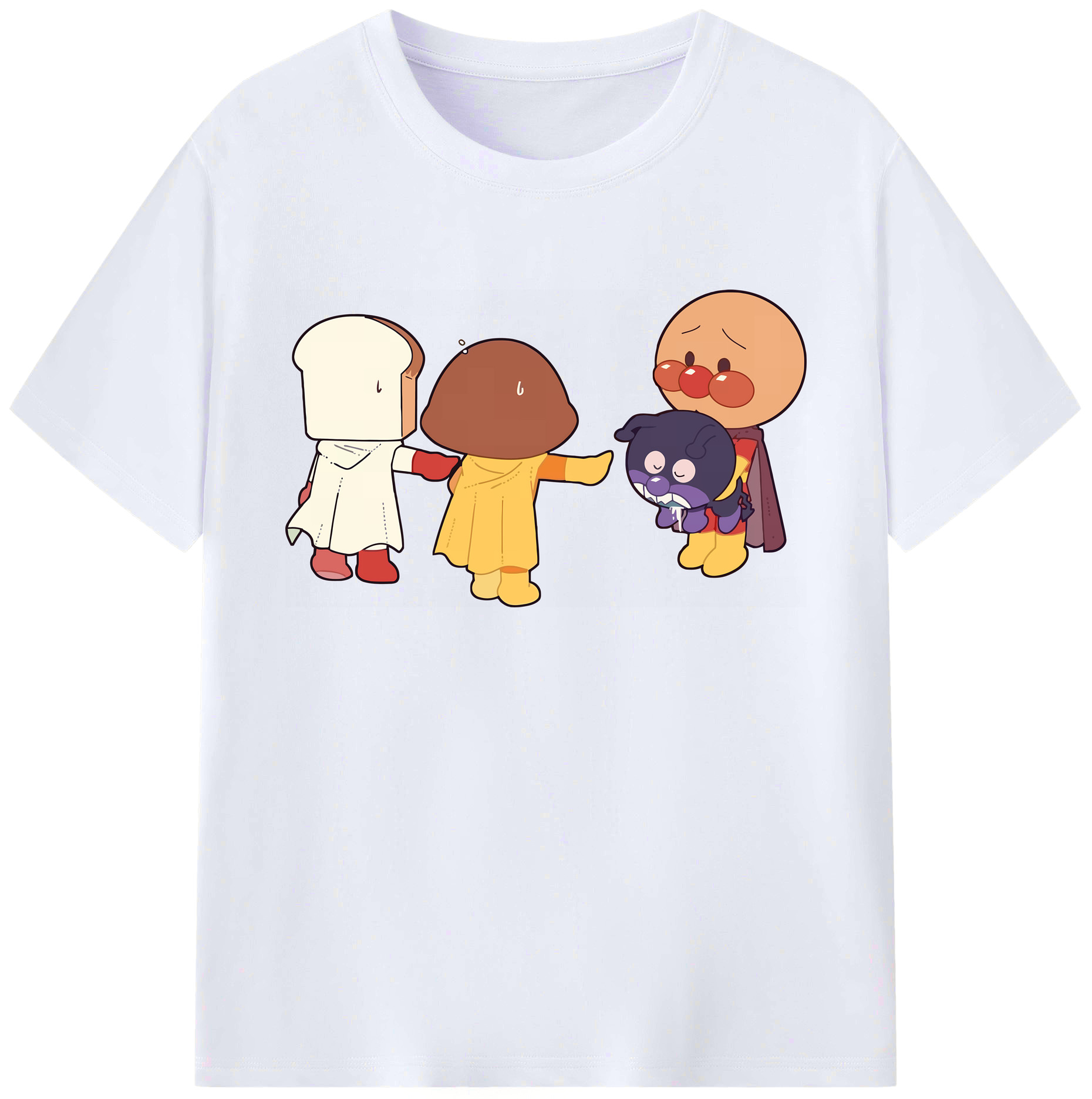 （画像用） アンパンマン Anpanman 綿100％ メンズ半袖Tシャツ｜肌触りやわらか＆通気性