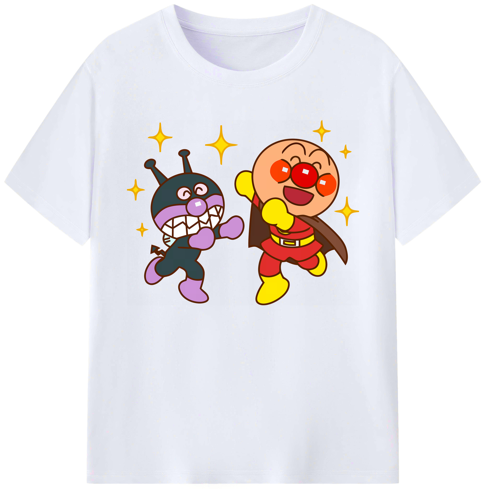 （画像用） アンパンマン Anpanman 綿100％ メンズ半袖Tシャツ｜肌触りやわらか＆通気性