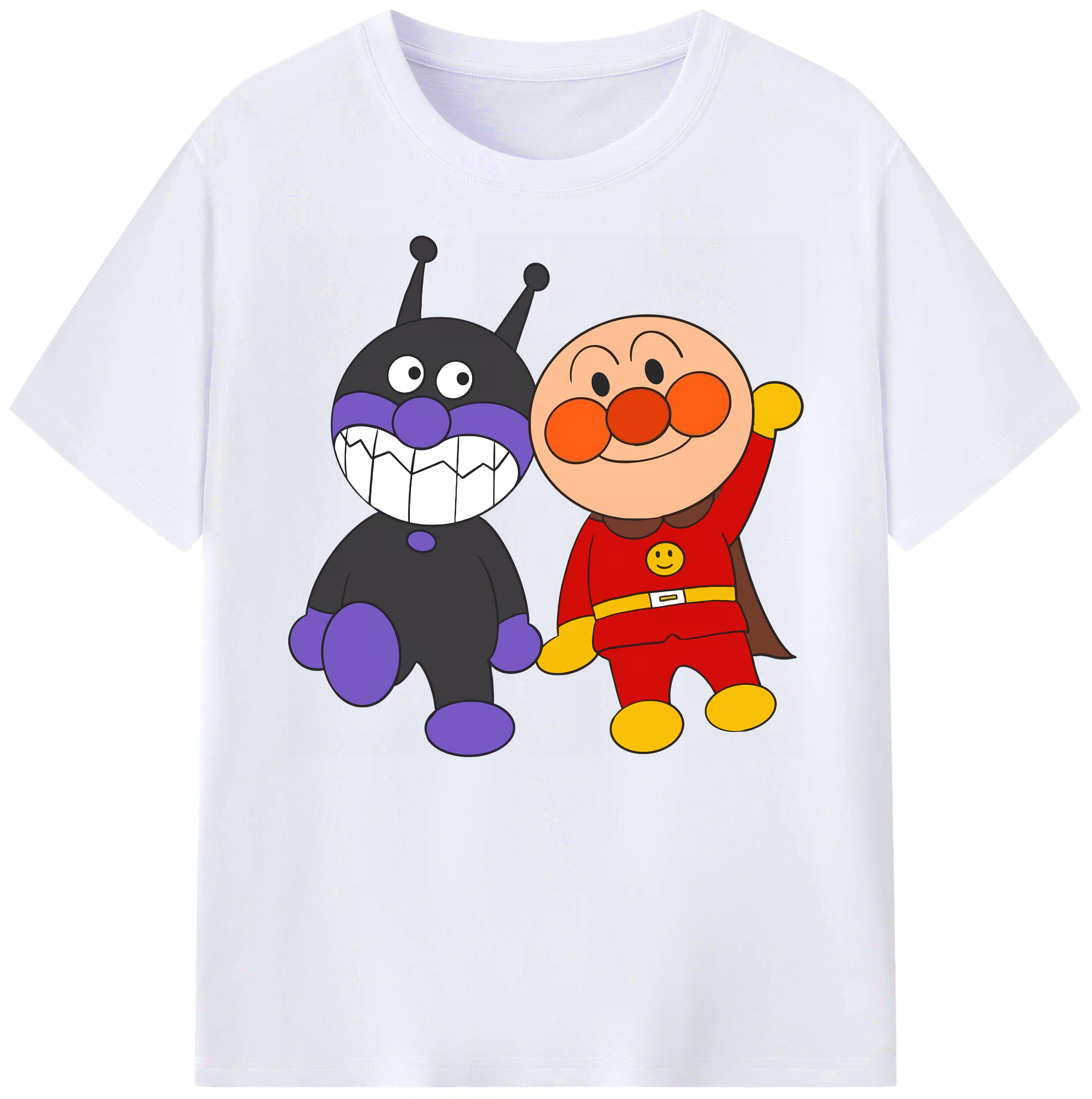 （画像用） アンパンマン Anpanman 綿100％ メンズ半袖Tシャツ｜肌触りやわらか＆通気性