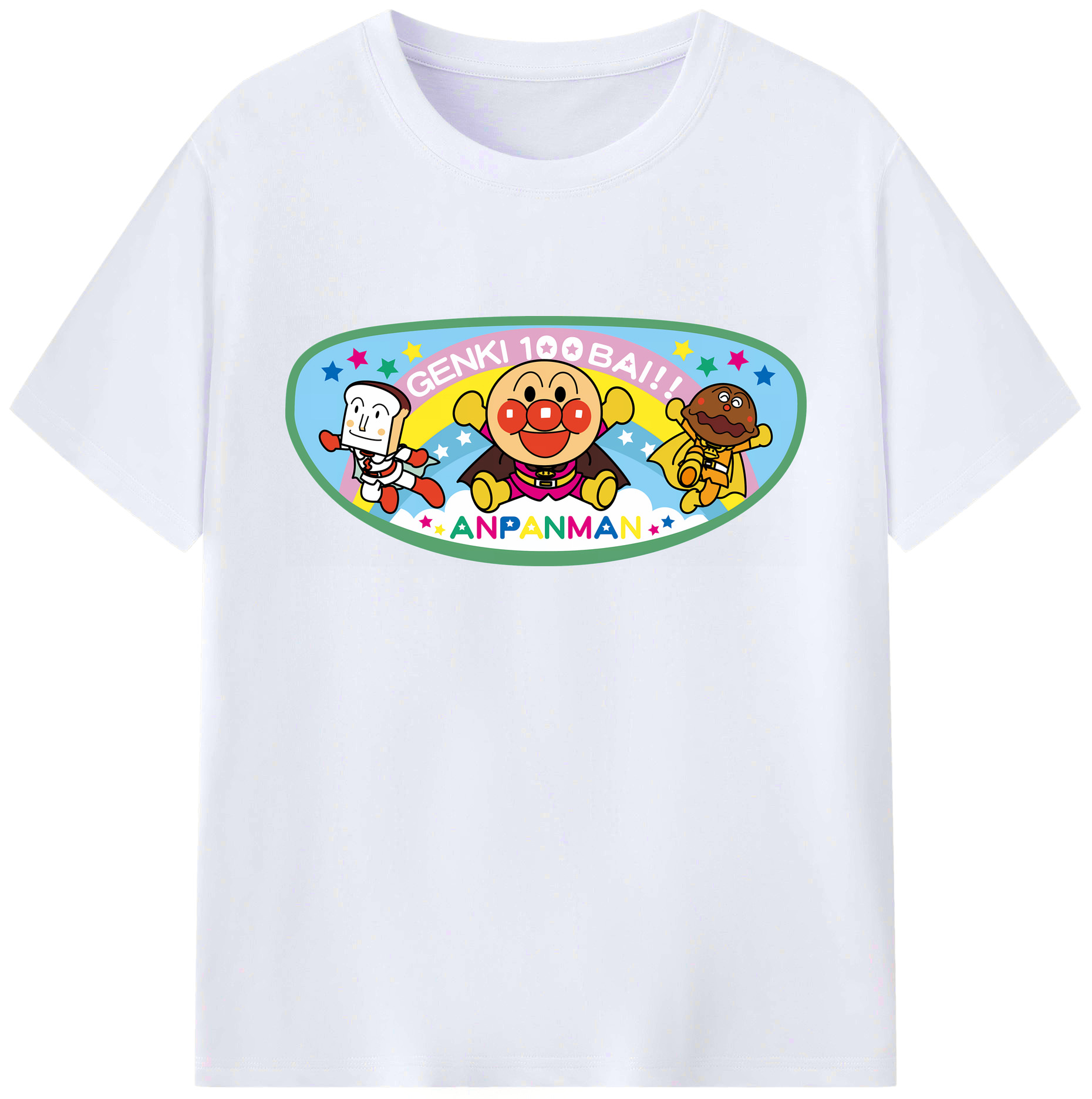 （画像用） アンパンマン Anpanman 綿100％ メンズ半袖Tシャツ｜肌触りやわらか＆通気性