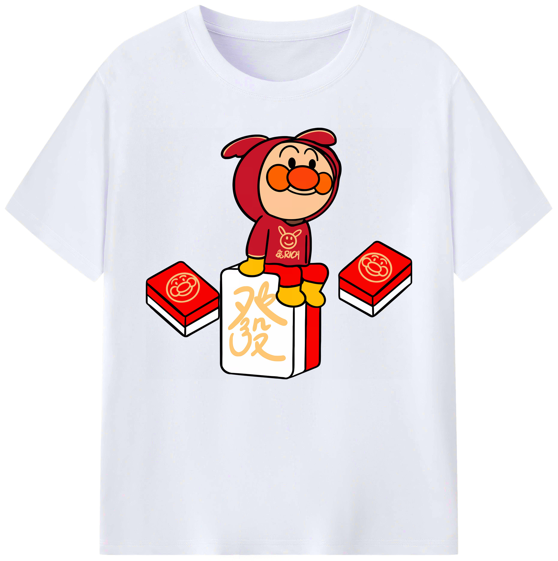 （画像用） アンパンマン Anpanman 綿100％ メンズ半袖Tシャツ｜肌触りやわらか＆通気性