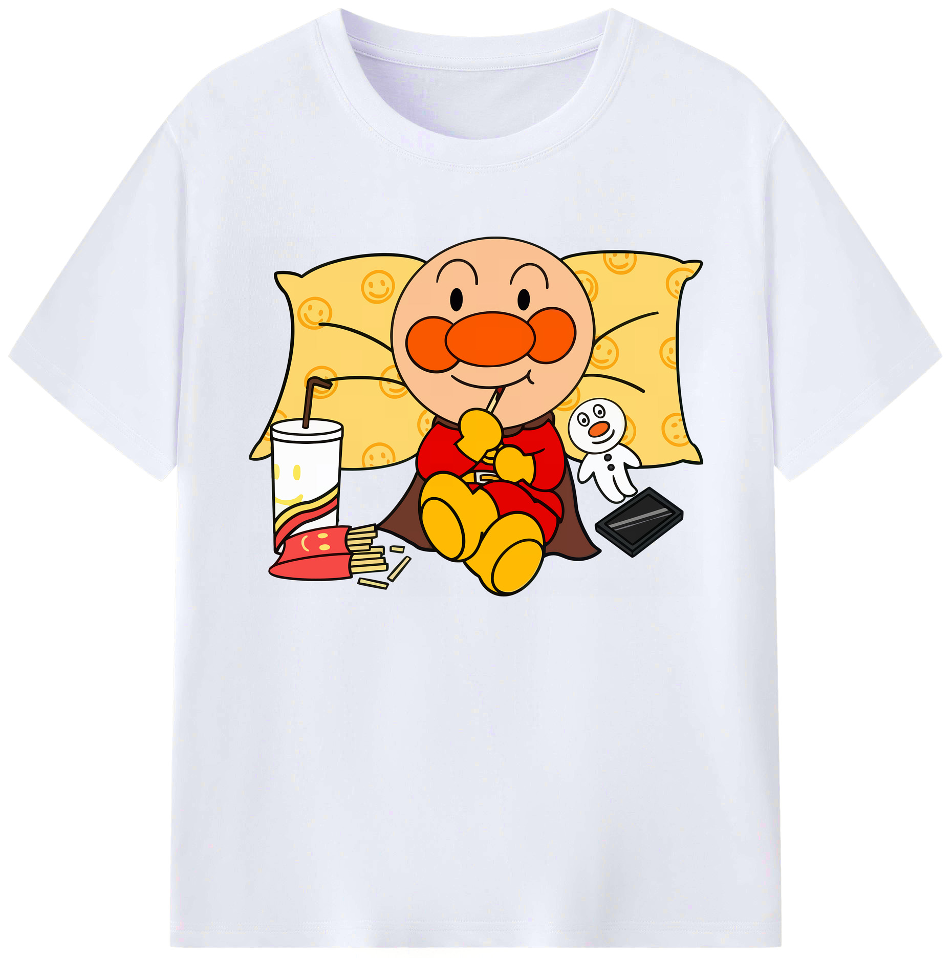 （画像用） アンパンマン Anpanman 綿100％ メンズ半袖Tシャツ｜肌触りやわらか＆通気性