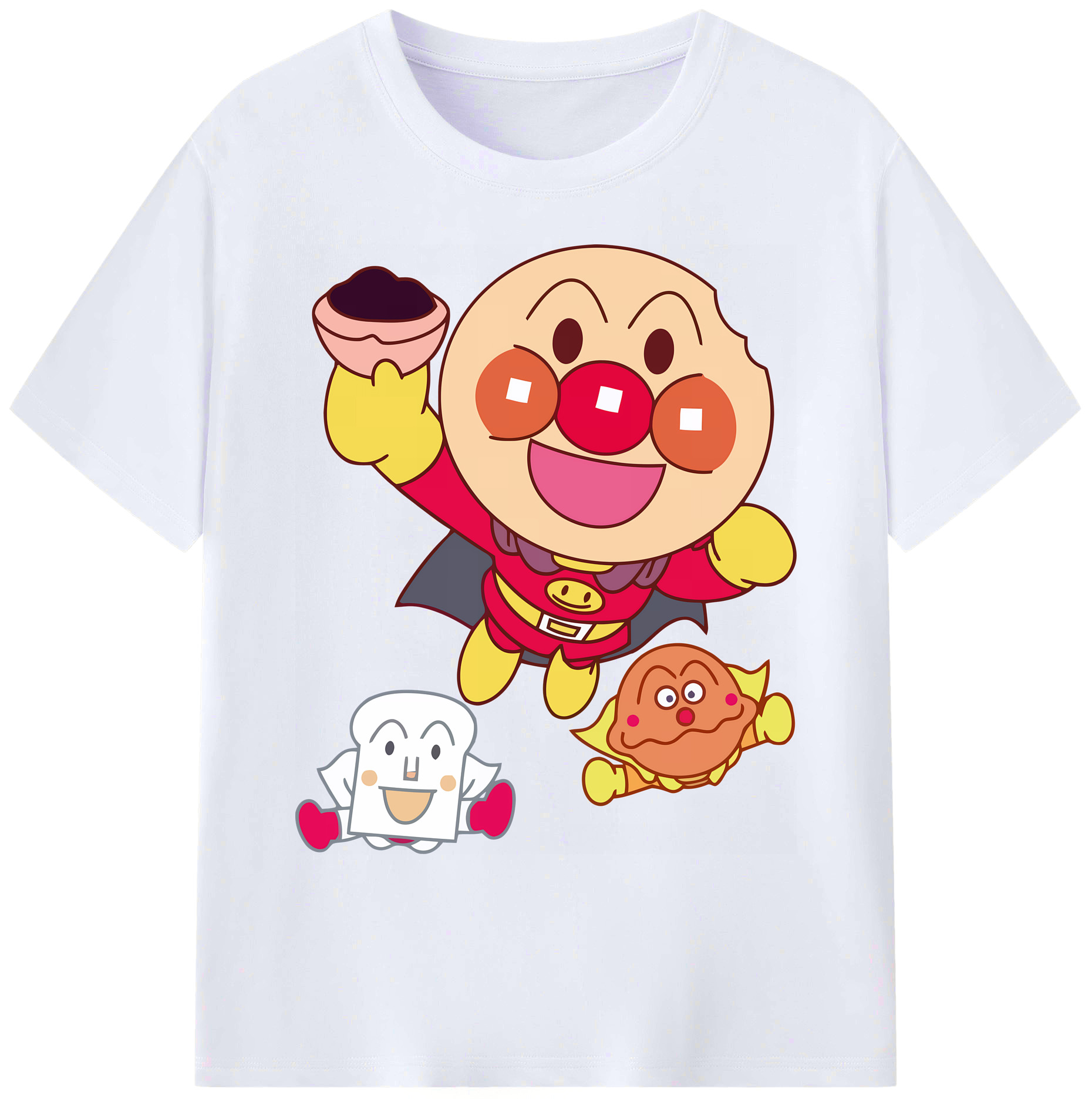 （画像用） アンパンマン Anpanman 綿100％ メンズ半袖Tシャツ｜肌触りやわらか＆通気性