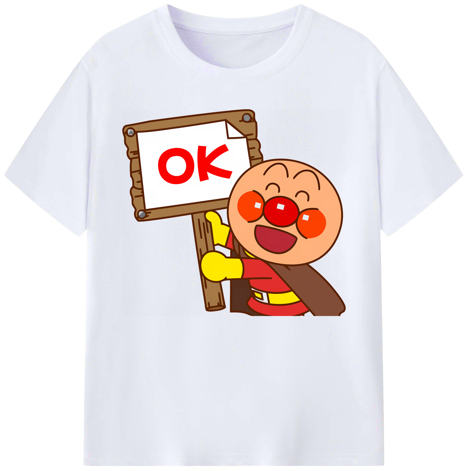（画像用） アンパンマン Anpanman 綿100％ メンズ半袖Tシャツ｜肌触りやわらか＆通気性