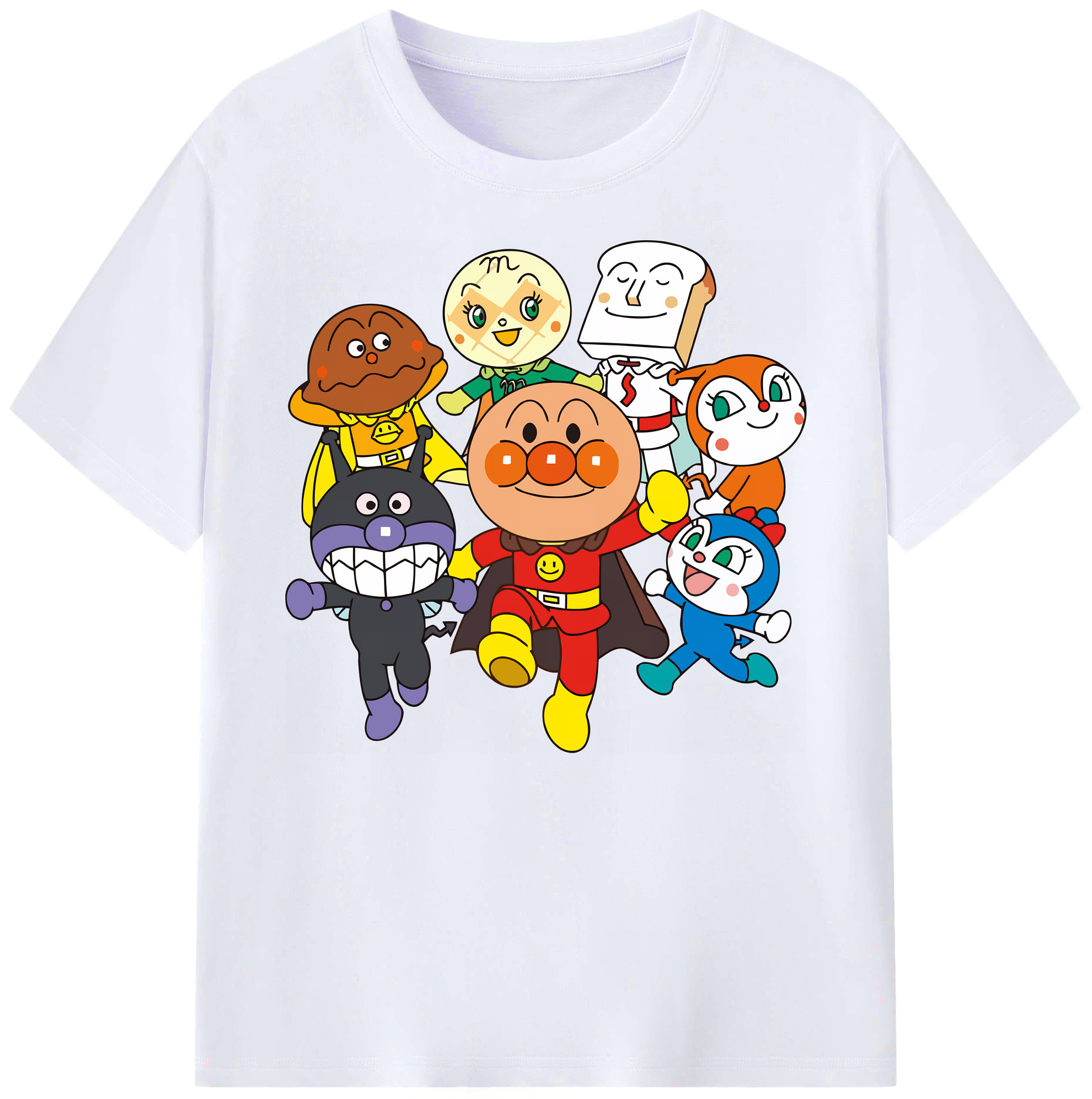 （画像用） アンパンマン Anpanman 綿100％ メンズ半袖Tシャツ｜肌触りやわらか＆通気性