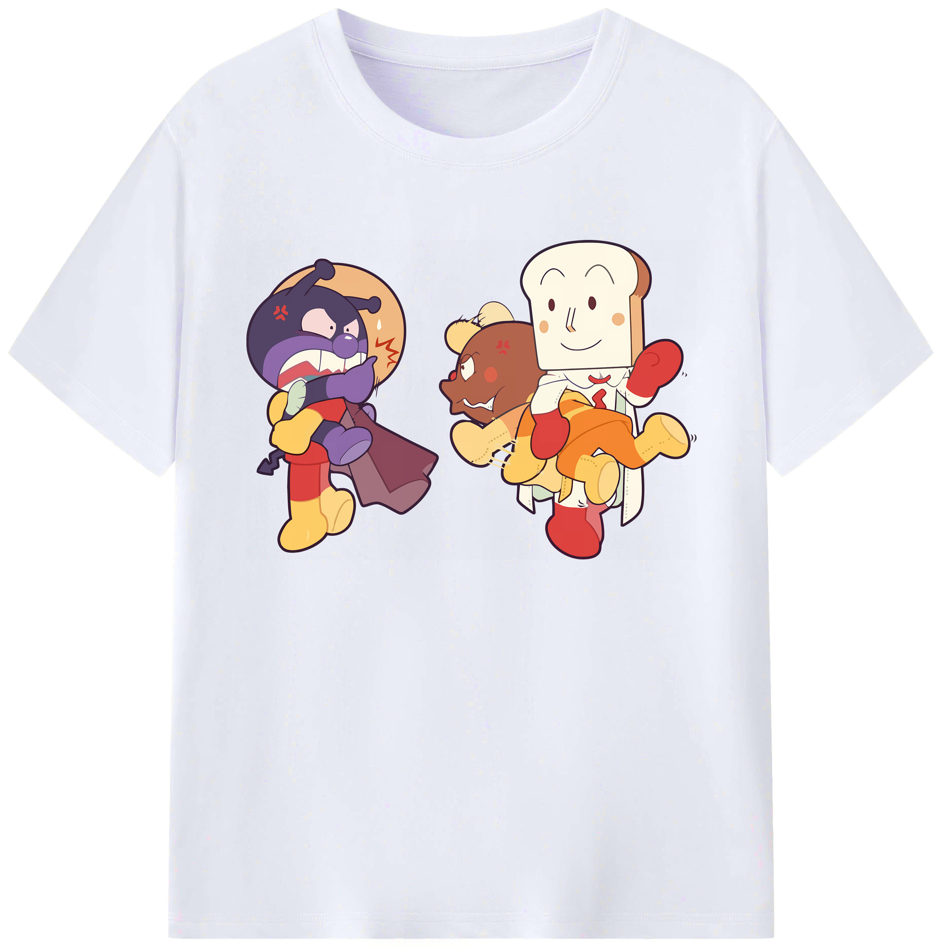 （画像用） アンパンマン Anpanman 綿100％ メンズ半袖Tシャツ｜肌触りやわらか＆通気性