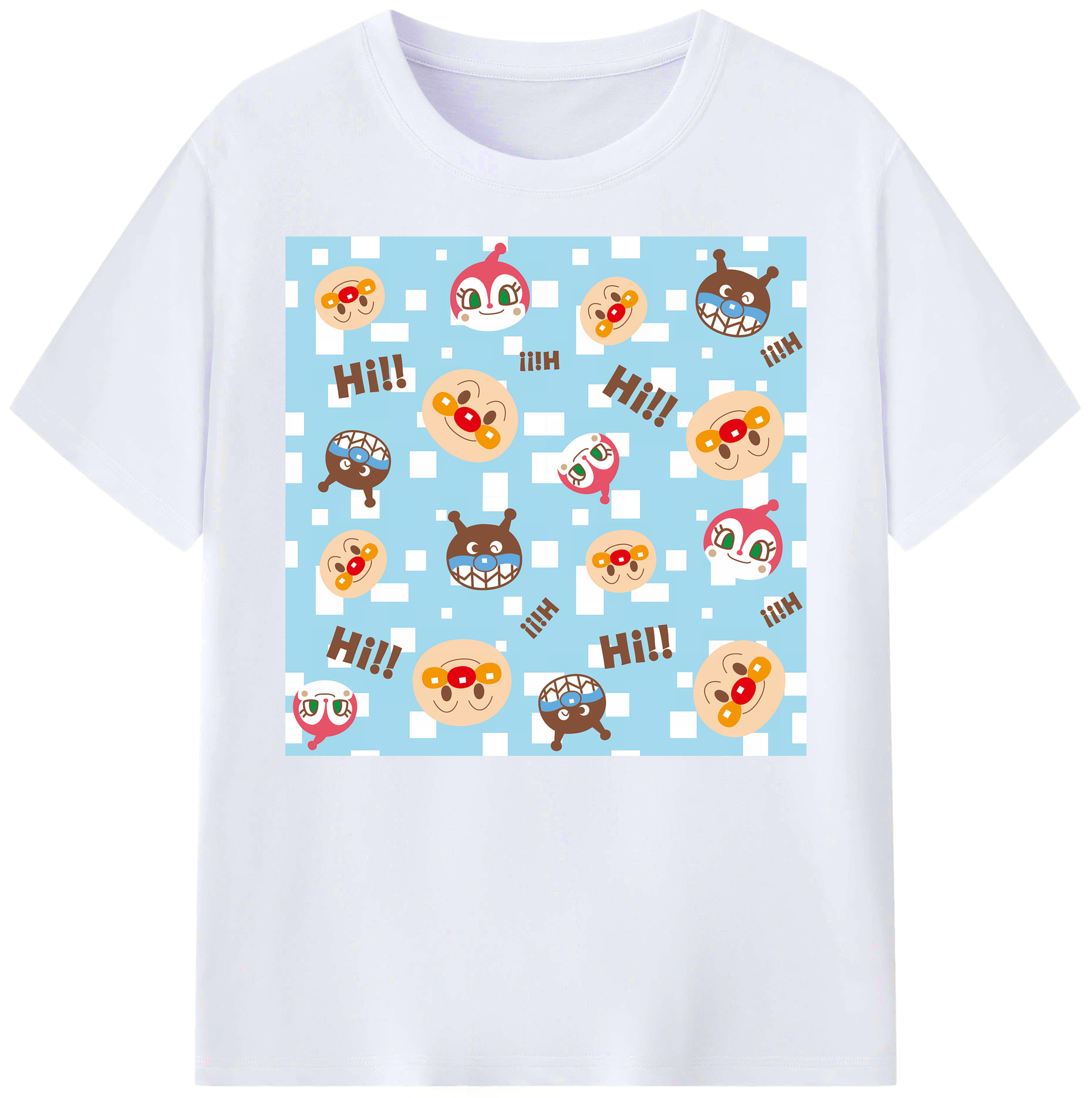 （画像用） アンパンマン Anpanman 綿100％ メンズ半袖Tシャツ｜肌触りやわらか＆通気性