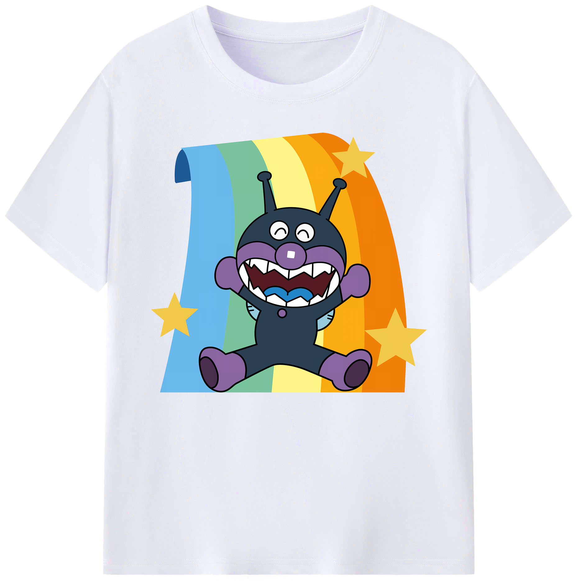 （画像用） アンパンマン Anpanman 綿100％ メンズ半袖Tシャツ｜肌触りやわらか＆通気性