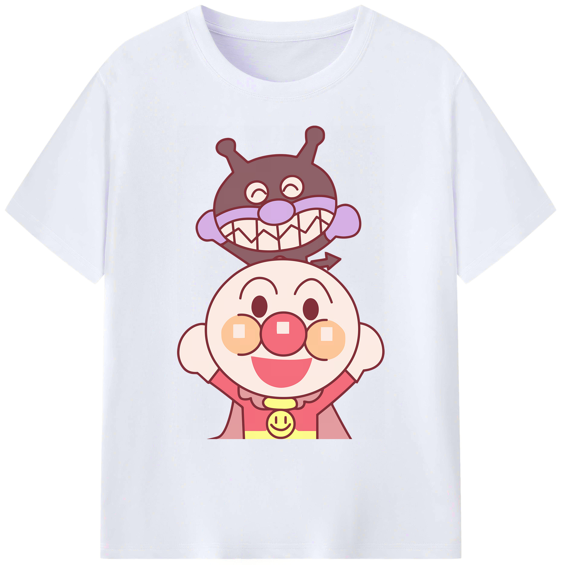 （画像用） アンパンマン Anpanman 綿100％ メンズ半袖Tシャツ｜肌触りやわらか＆通気性