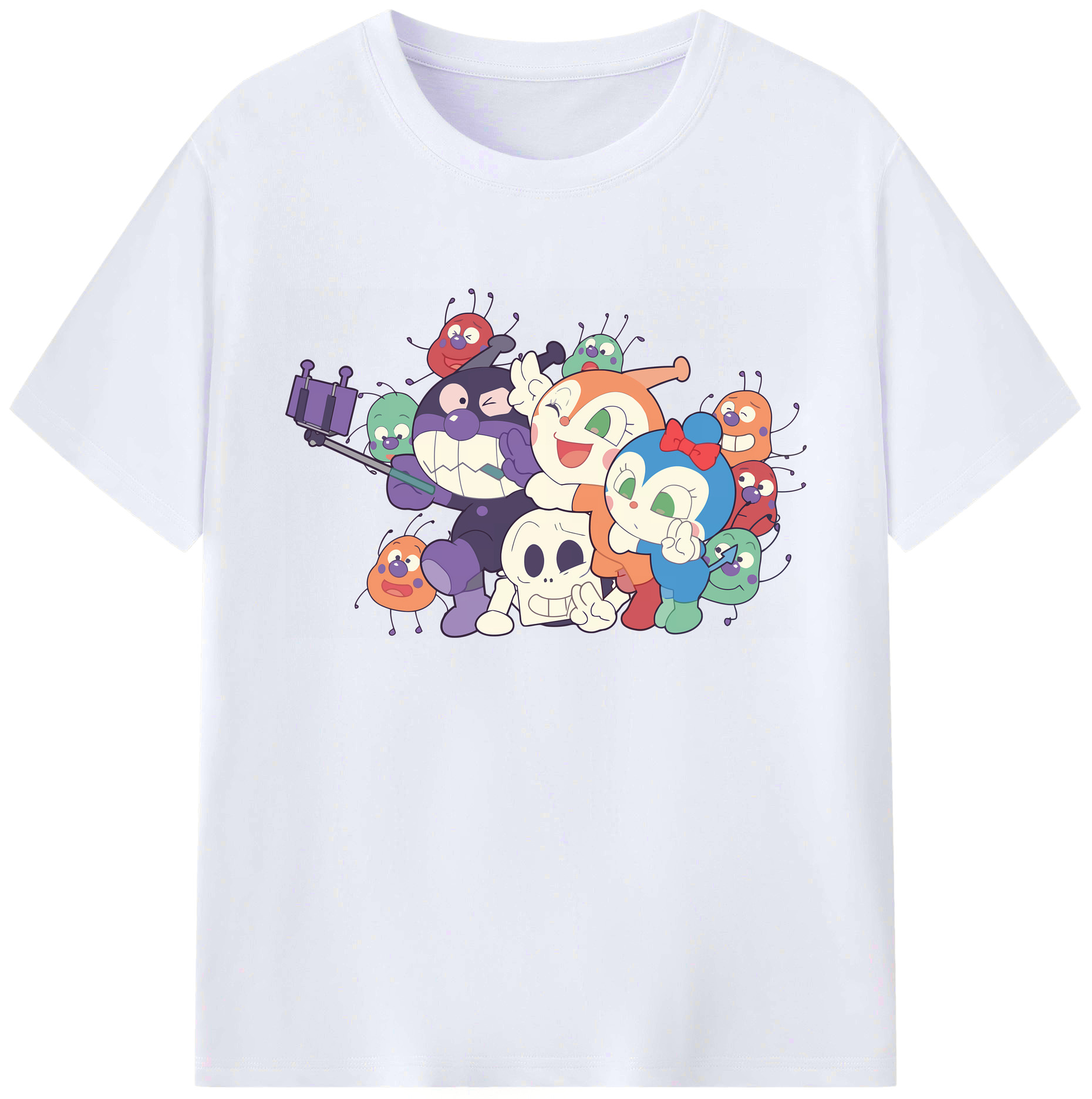 （画像用） アンパンマン Anpanman 綿100％ メンズ半袖Tシャツ｜肌触りやわらか＆通気性
