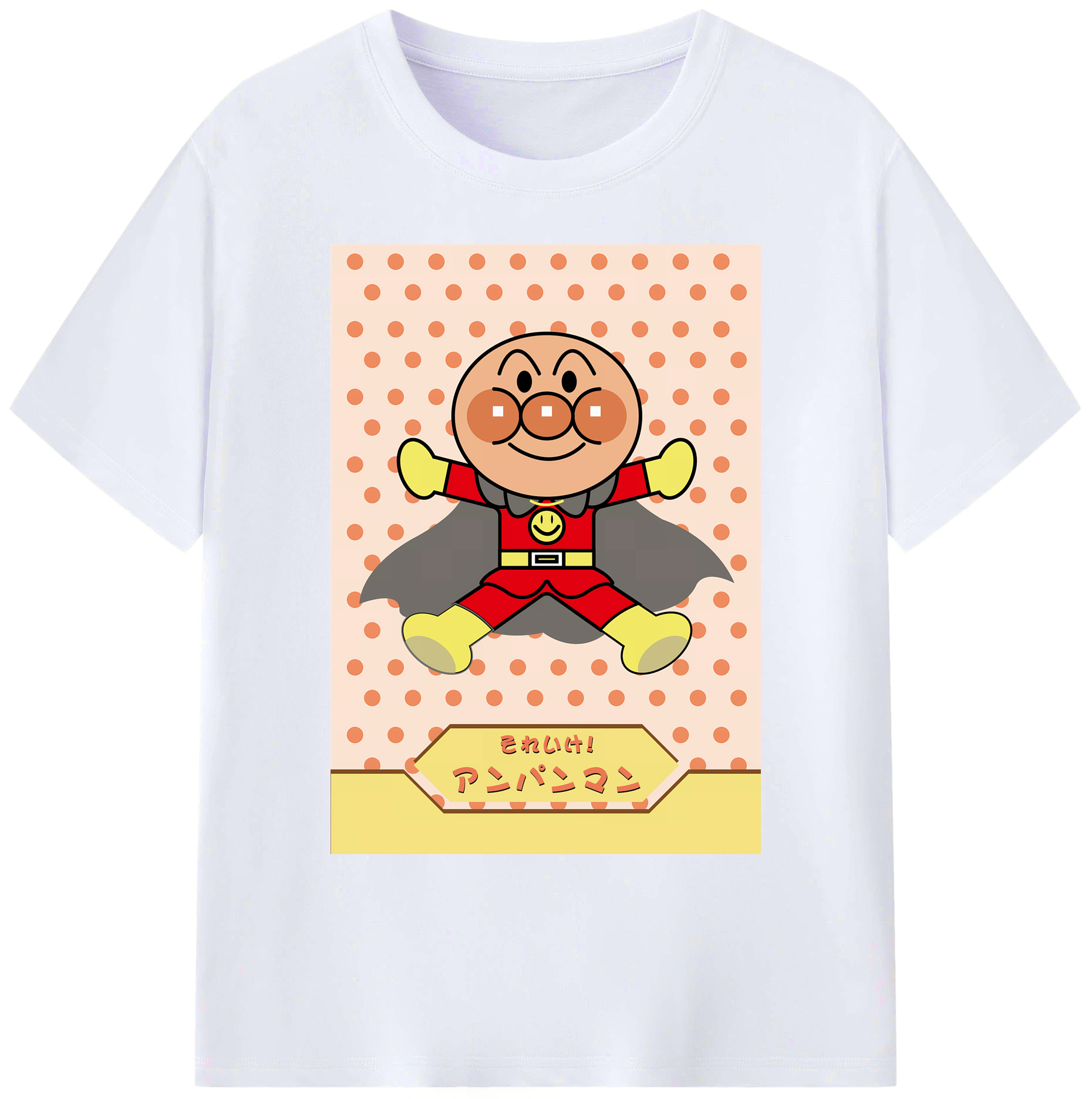 （画像用） アンパンマン Anpanman 綿100％ メンズ半袖Tシャツ｜肌触りやわらか＆通気性