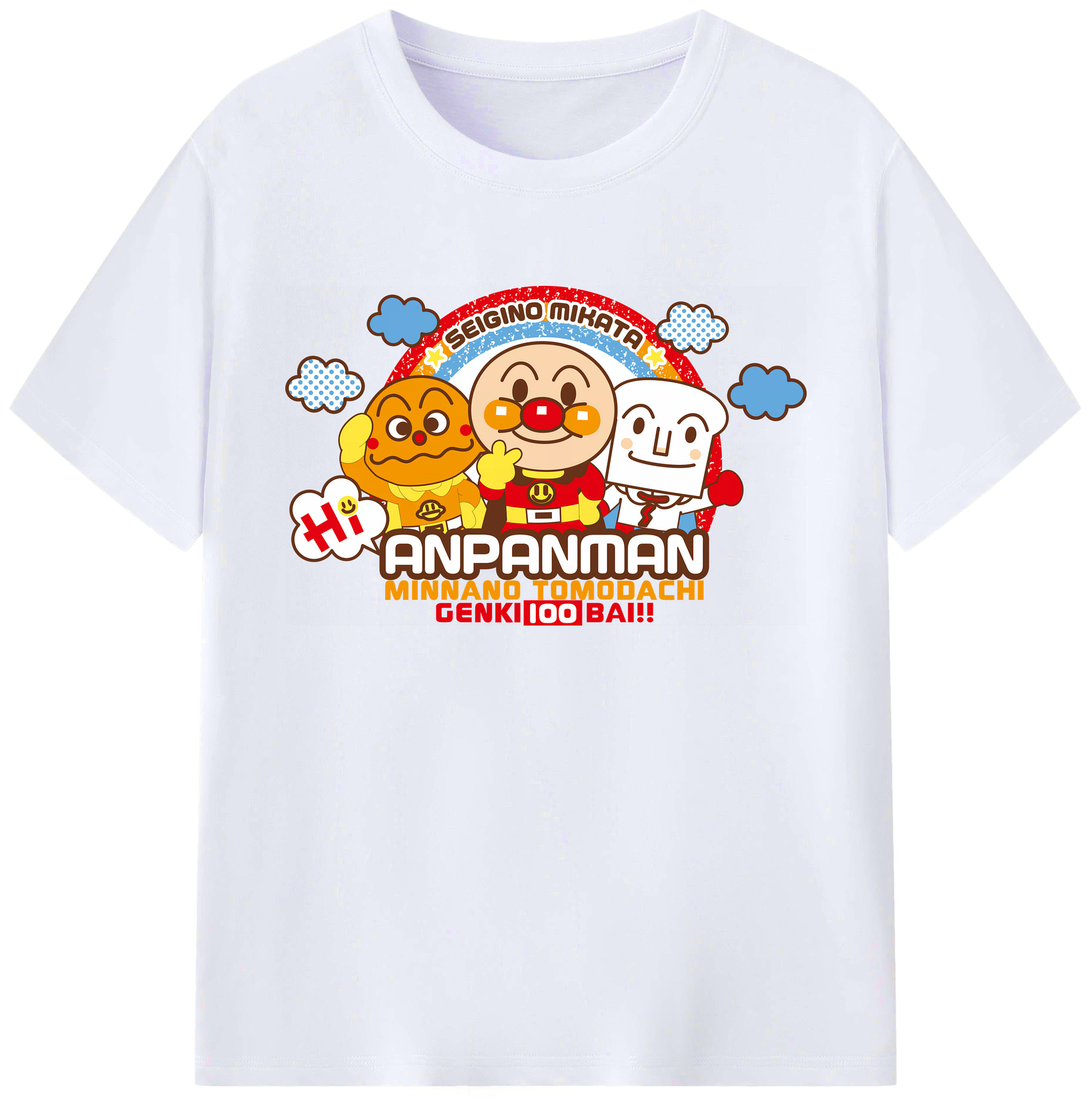 （画像用） アンパンマン Anpanman 綿100％ メンズ半袖Tシャツ｜肌触りやわらか＆通気性