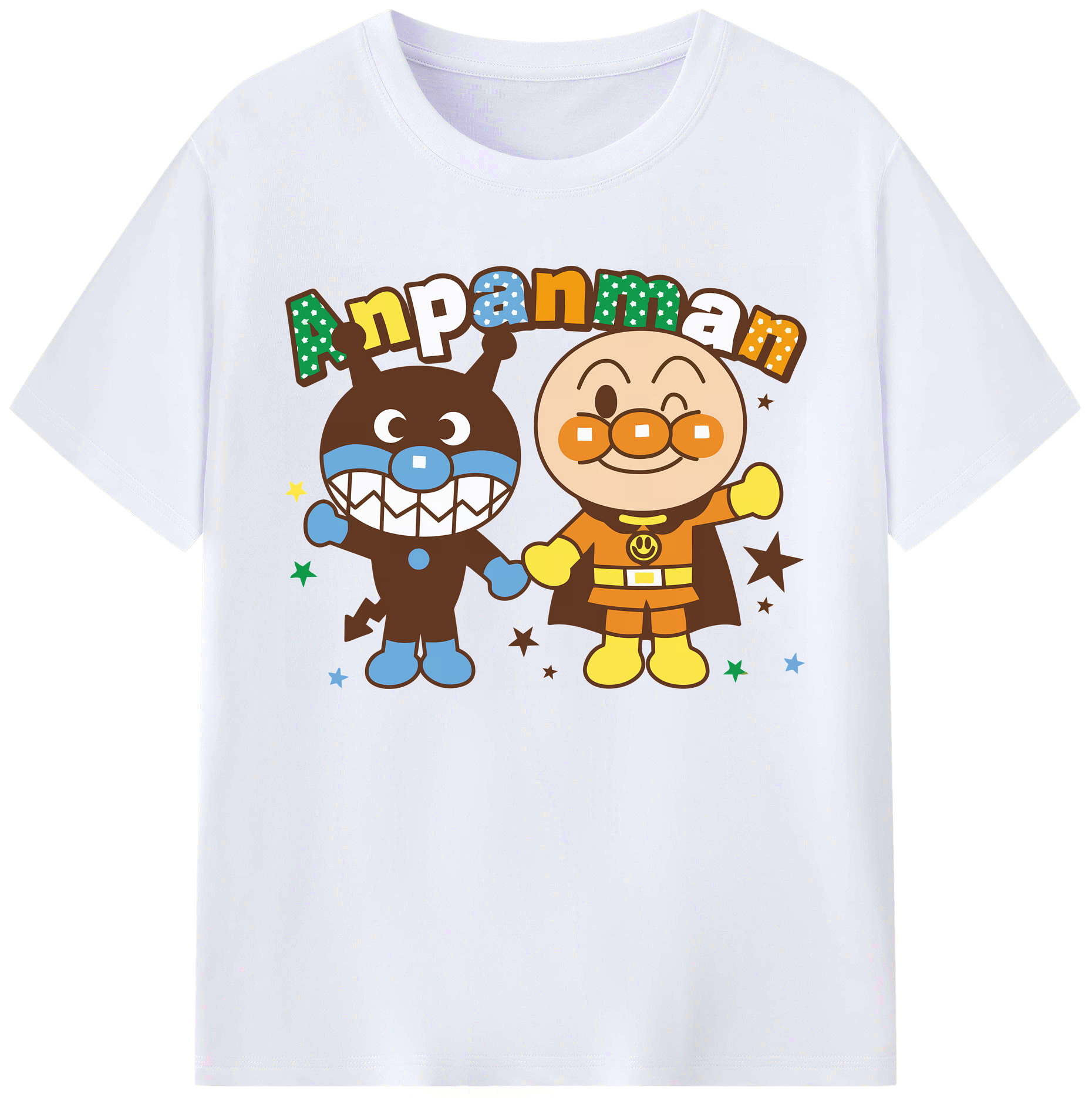 （画像用） アンパンマン Anpanman 綿100％ メンズ半袖Tシャツ｜肌触りやわらか＆通気性