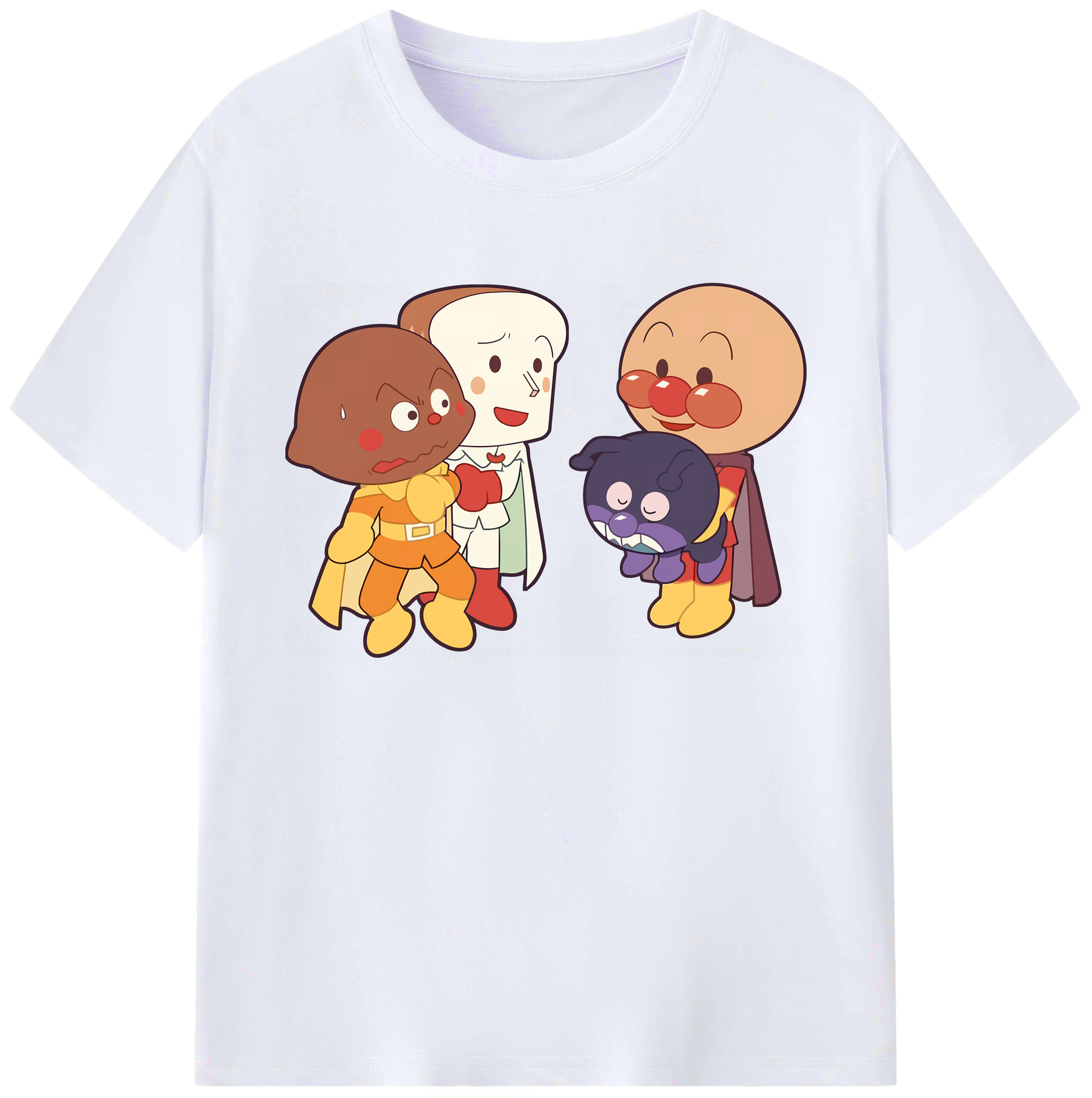 （画像用） アンパンマン Anpanman 綿100％ メンズ半袖Tシャツ｜肌触りやわらか＆通気性