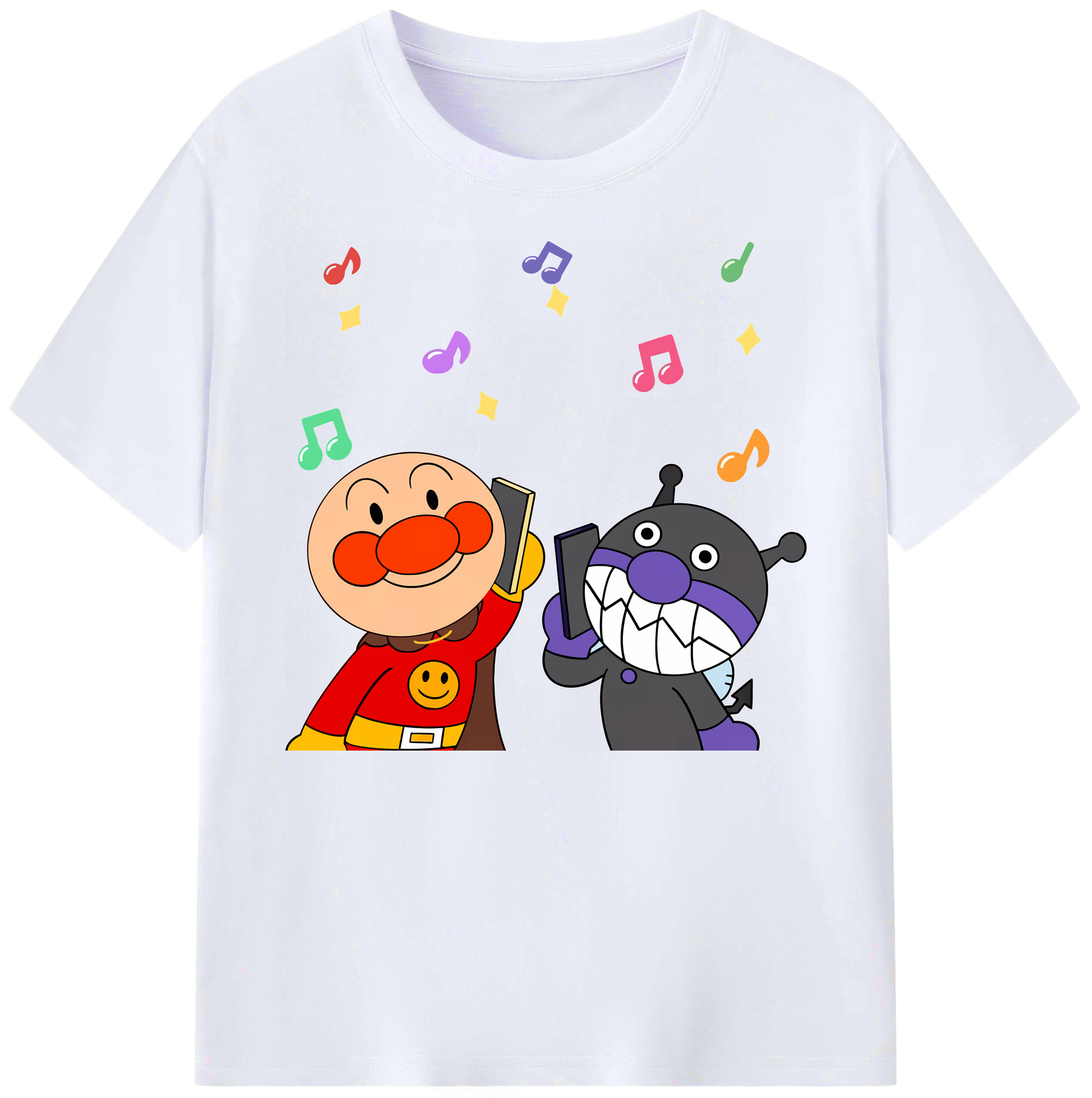 （画像用） アンパンマン Anpanman 綿100％ メンズ半袖Tシャツ｜肌触りやわらか＆通気性