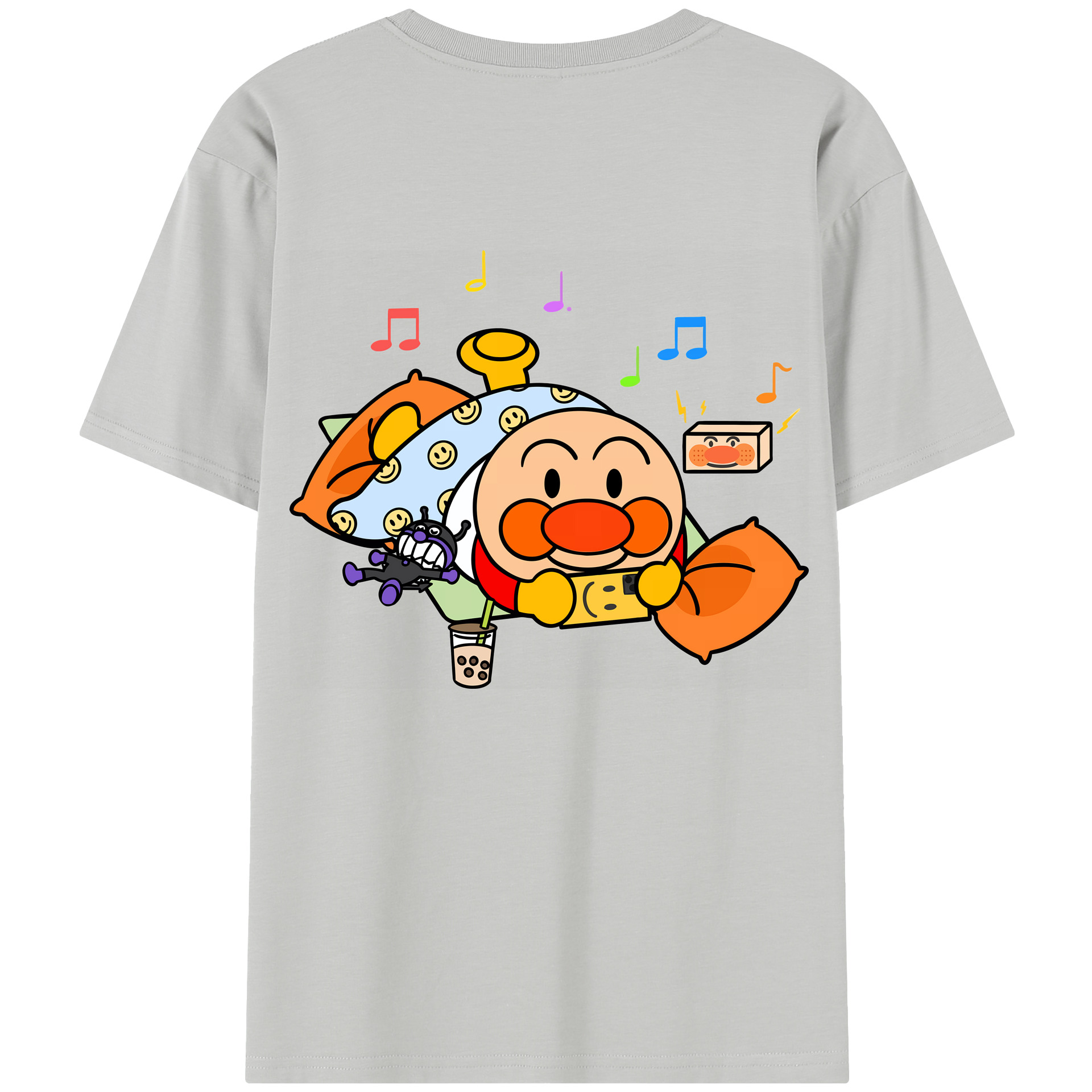（画像用） アンパンマン Anpanman レディース半袖Tシャツ(バックプリント)