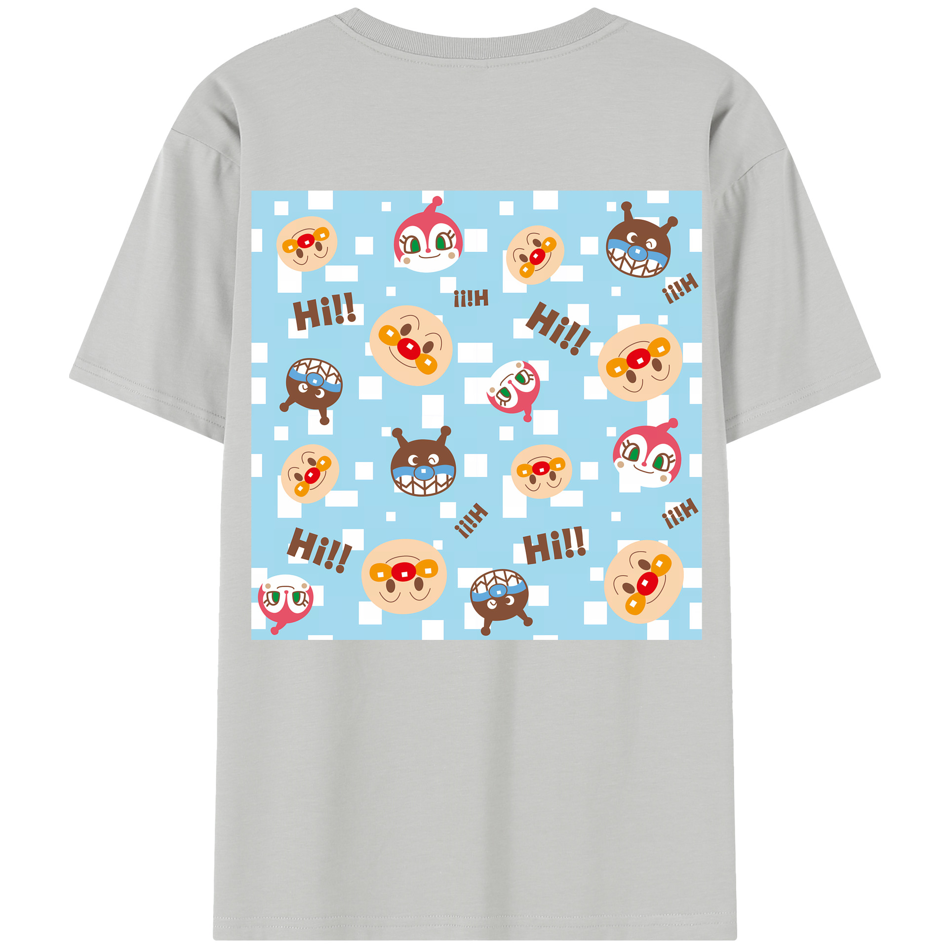 （画像用） アンパンマン Anpanman レディース半袖Tシャツ(バックプリント)