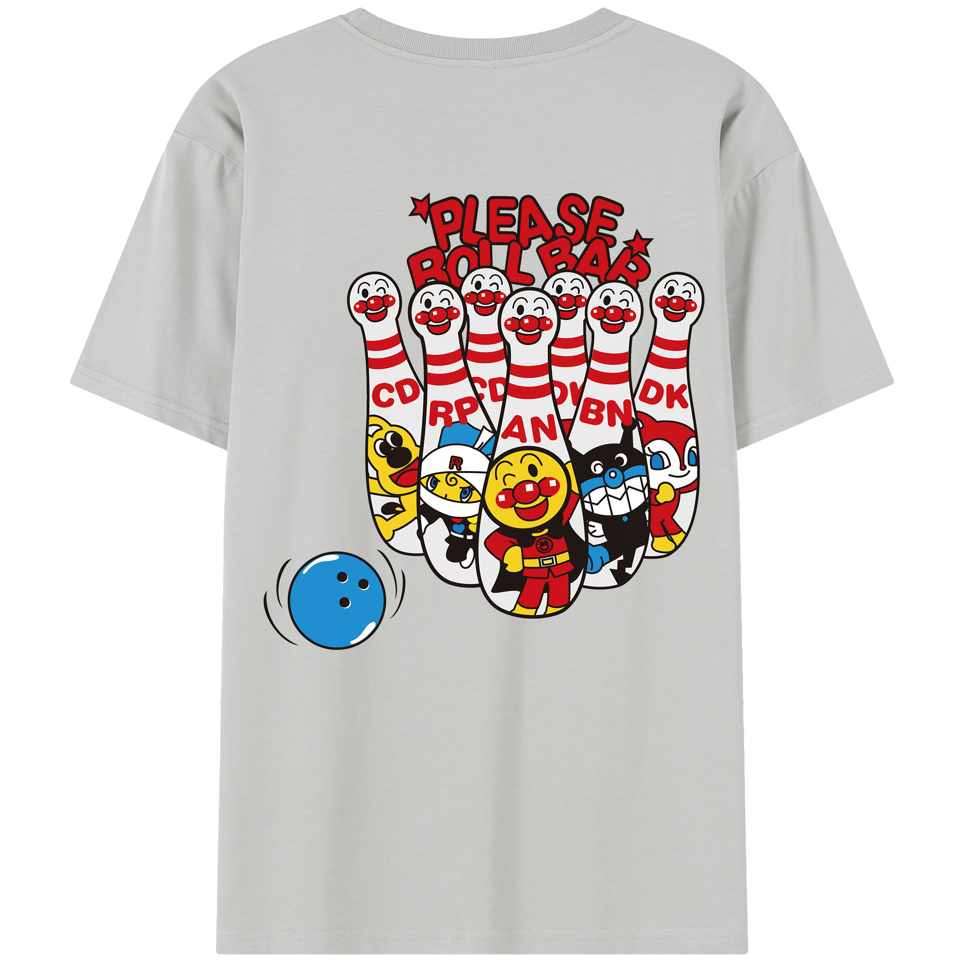 （画像用） アンパンマン Anpanman レディース半袖Tシャツ(バックプリント)