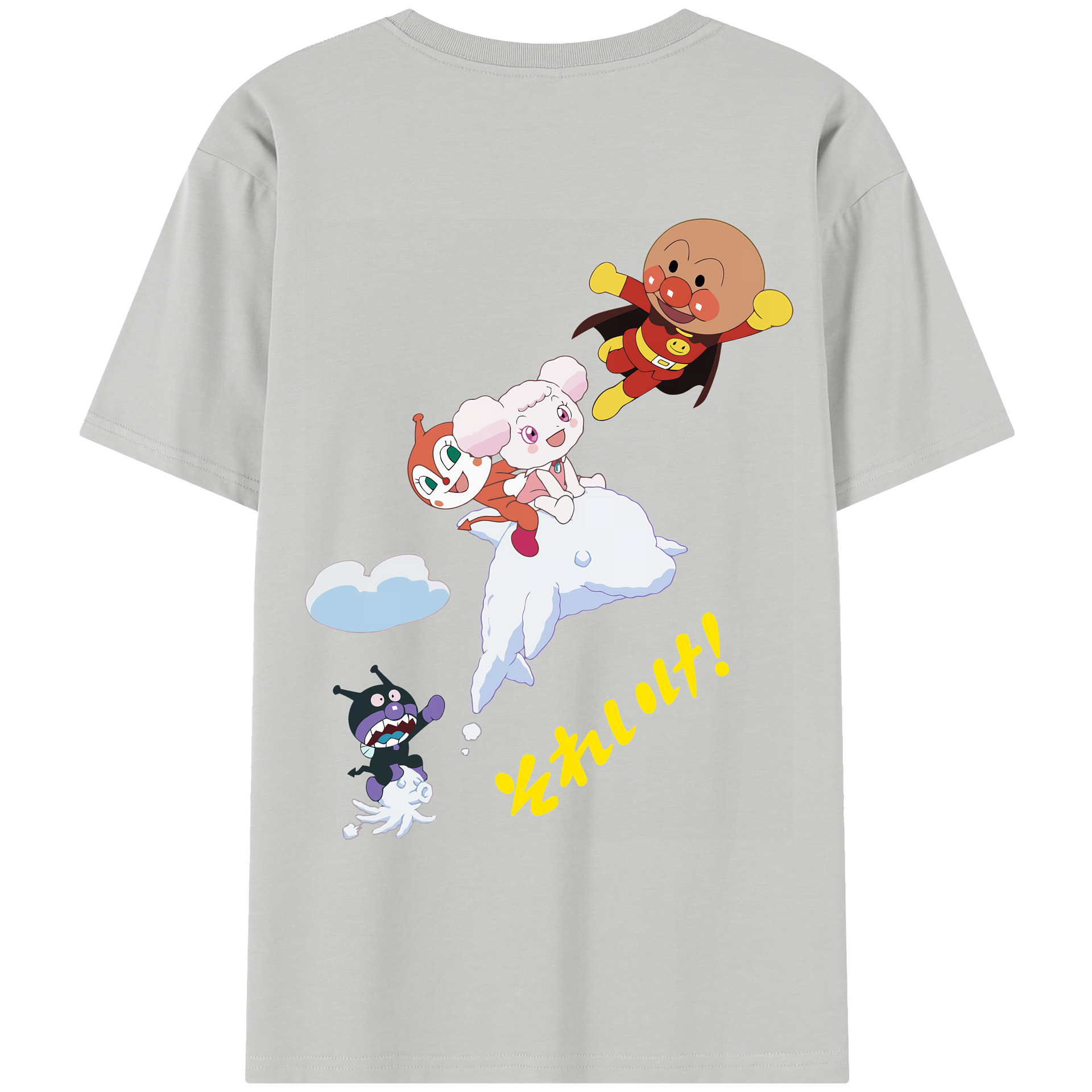 （画像用） アンパンマン Anpanman レディース半袖Tシャツ(バックプリント)