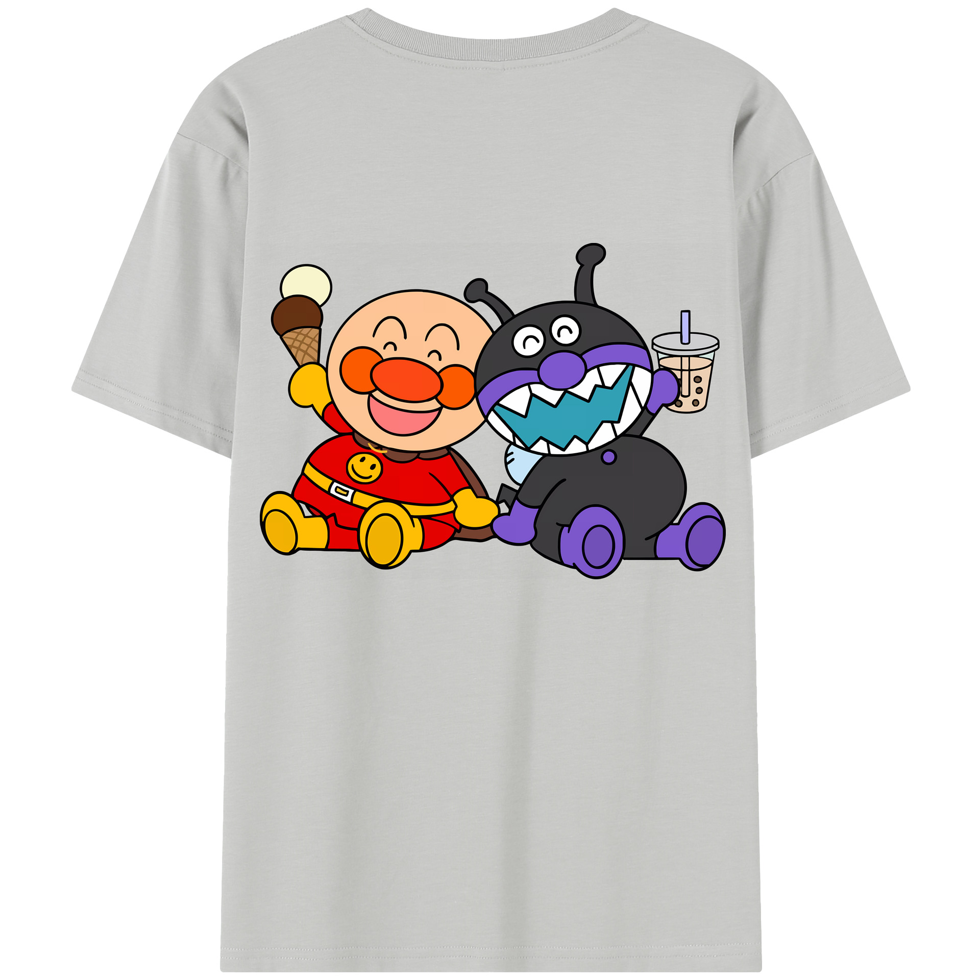 （画像用） アンパンマン Anpanman レディース半袖Tシャツ(バックプリント)