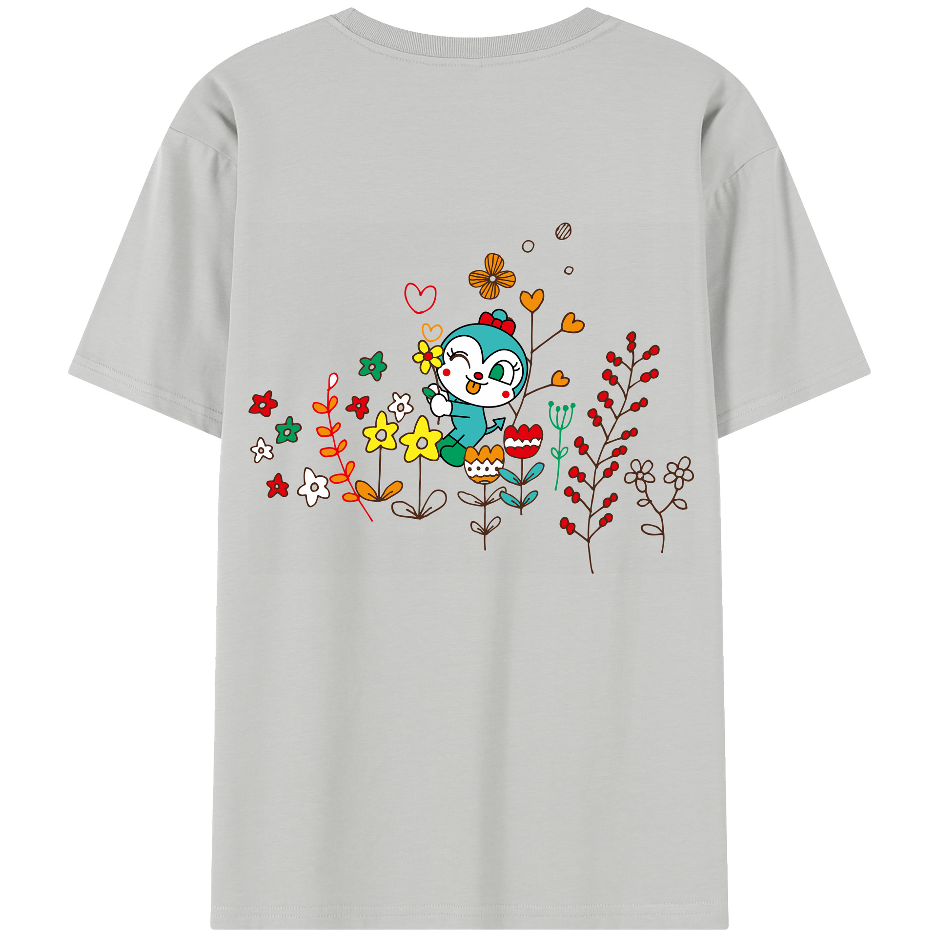 （画像用） アンパンマン Anpanman レディース半袖Tシャツ(バックプリント)