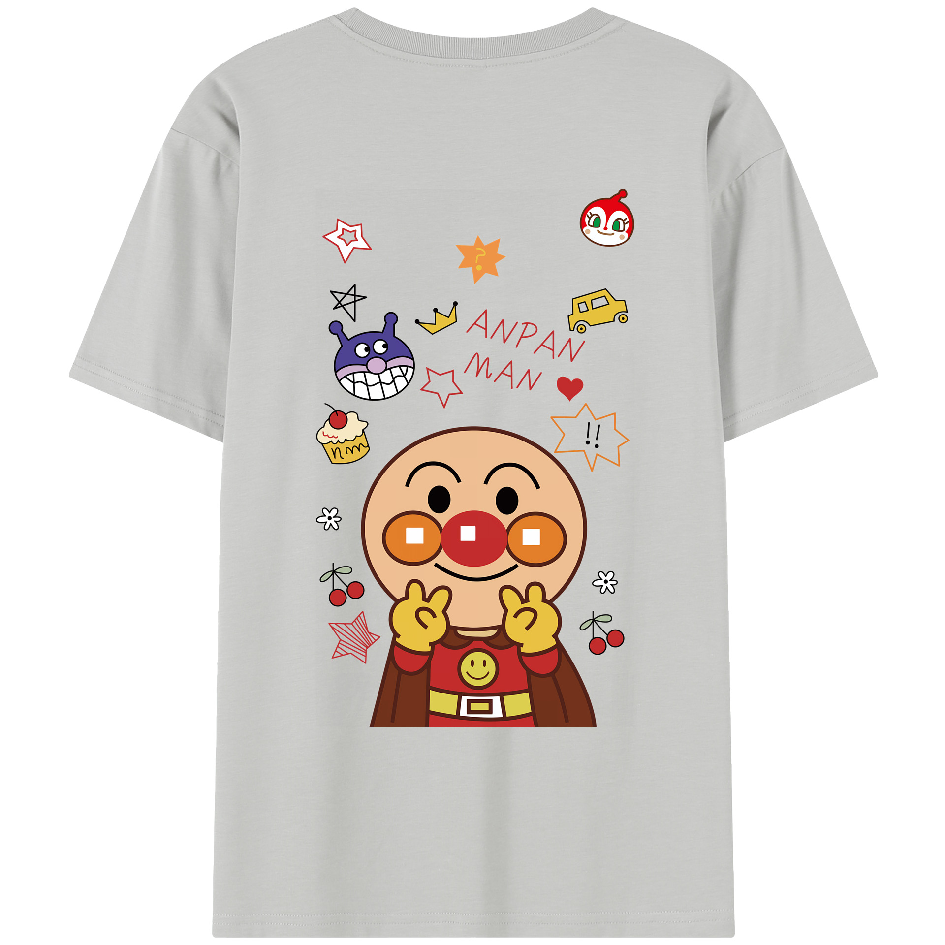 （画像用） アンパンマン Anpanman レディース半袖Tシャツ(バックプリント)