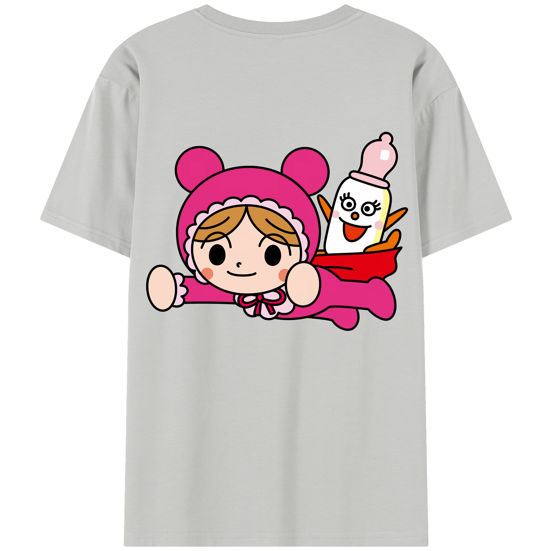 （画像用） アンパンマン Anpanman レディース半袖Tシャツ(バックプリント)