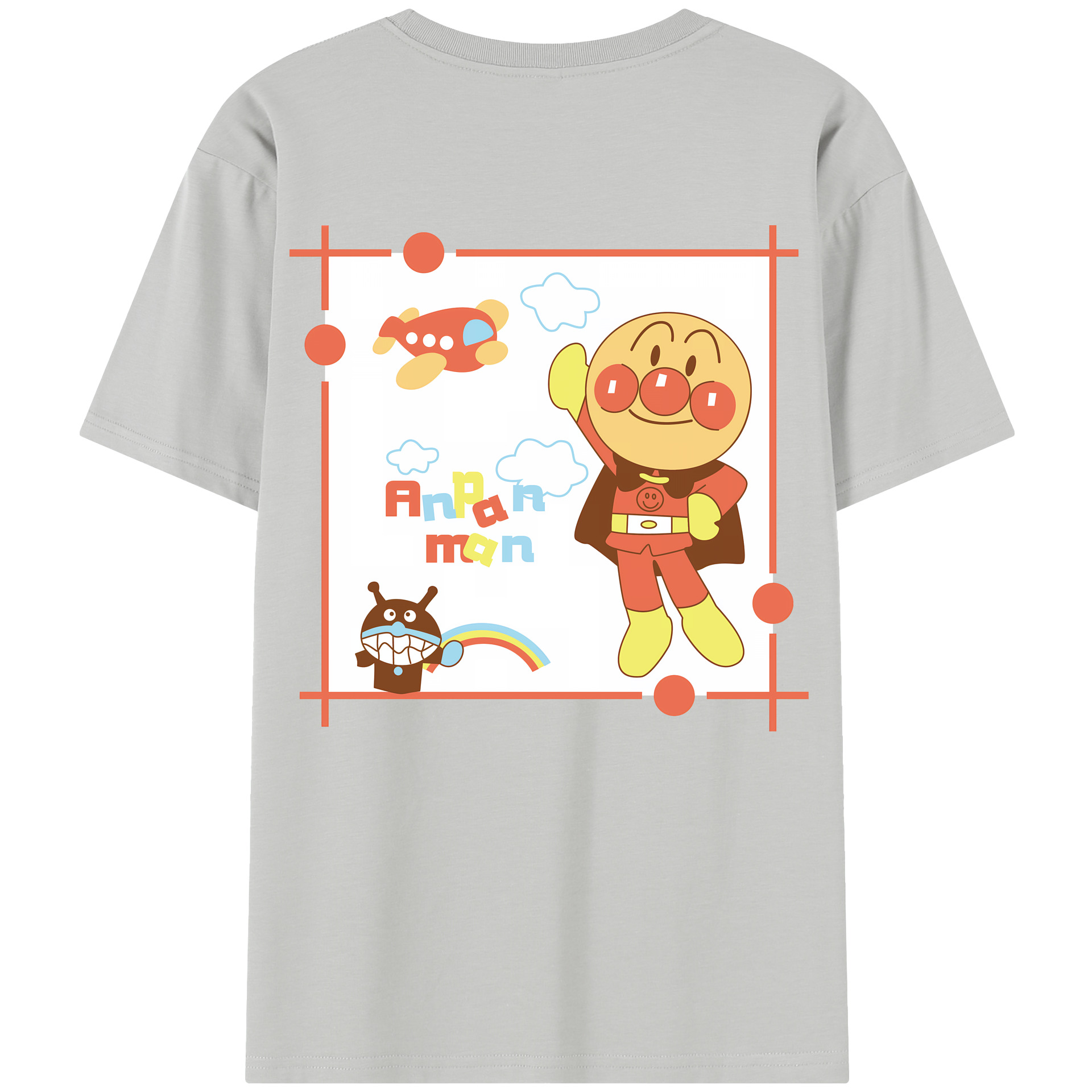 （画像用） アンパンマン Anpanman レディース半袖Tシャツ(バックプリント)