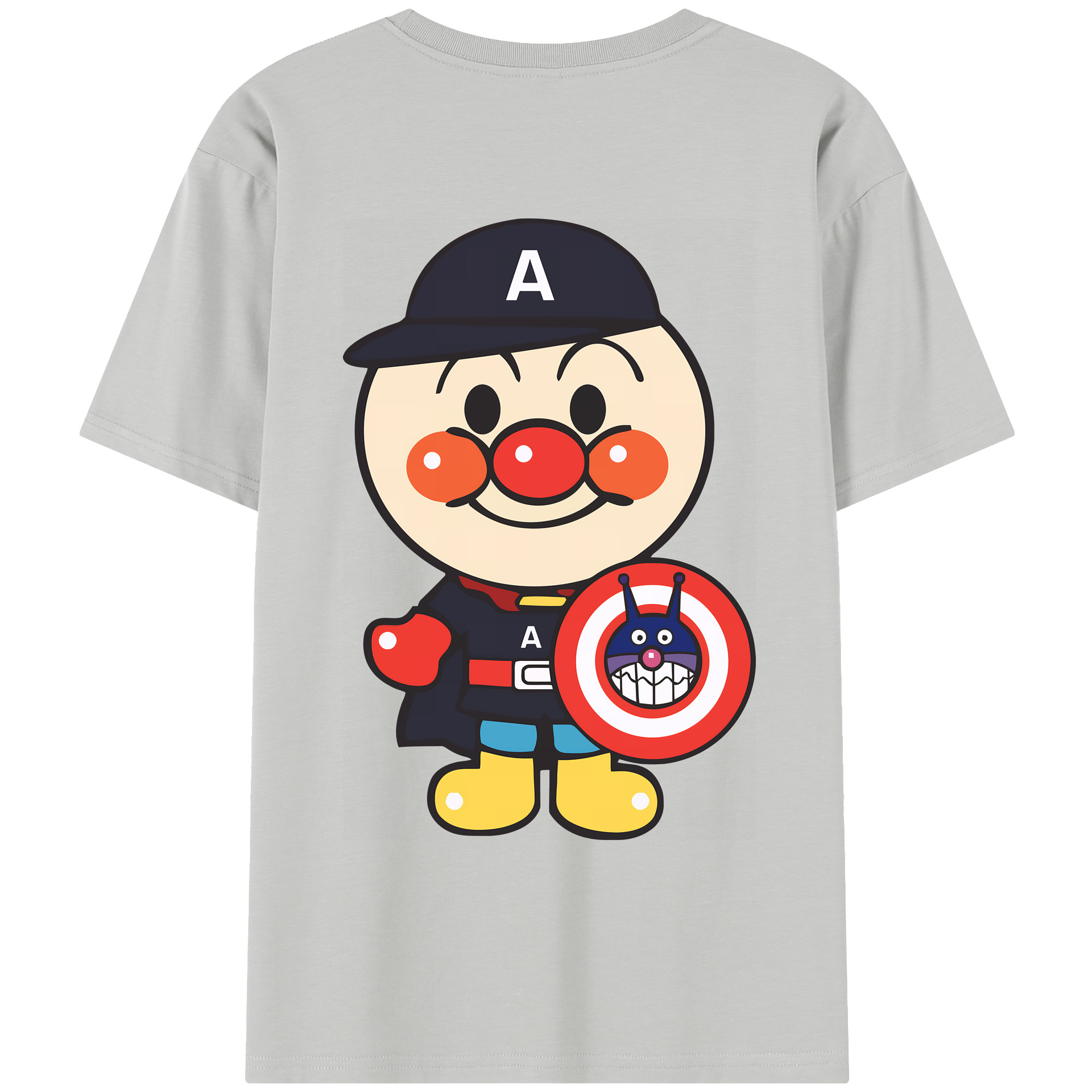 （画像用） アンパンマン Anpanman レディース半袖Tシャツ(バックプリント)