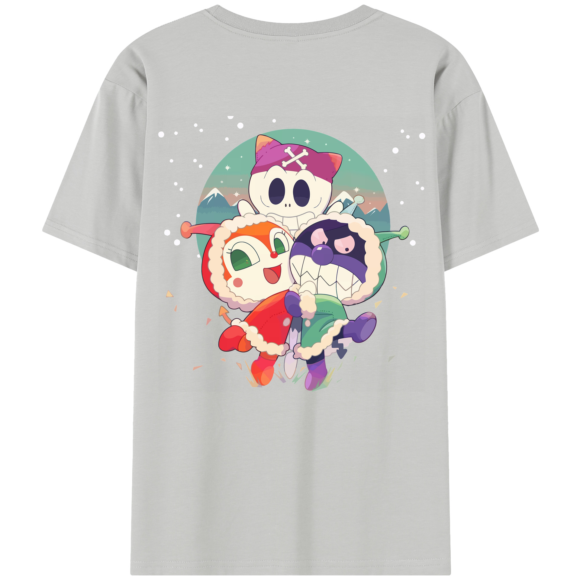 （画像用） アンパンマン Anpanman レディース半袖Tシャツ(バックプリント)