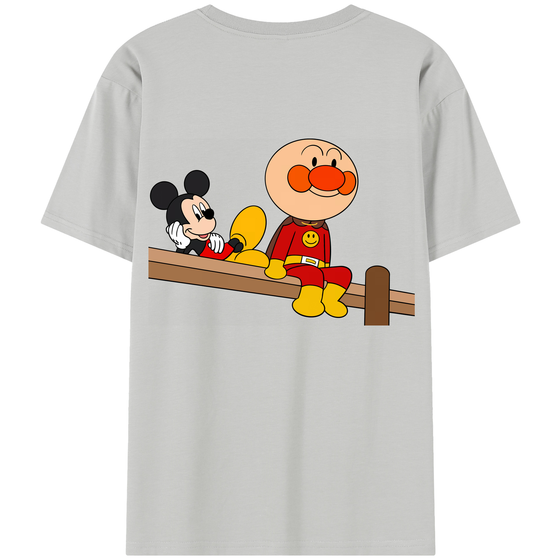 （画像用） アンパンマン Anpanman レディース半袖Tシャツ(バックプリント)