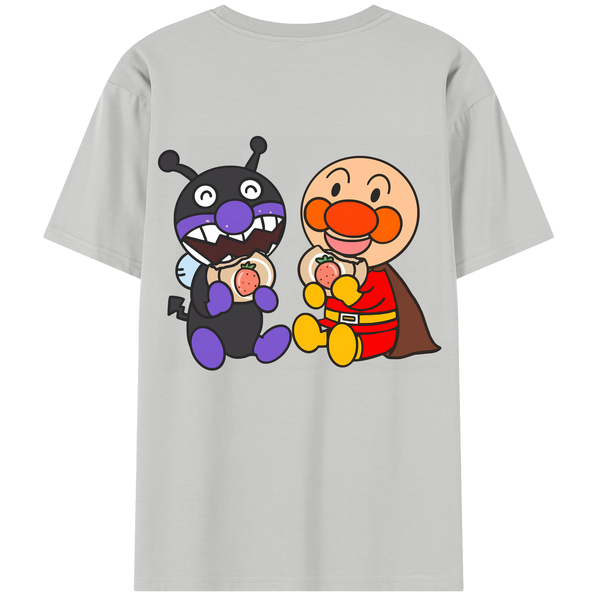（画像用） アンパンマン Anpanman レディース半袖Tシャツ(バックプリント)