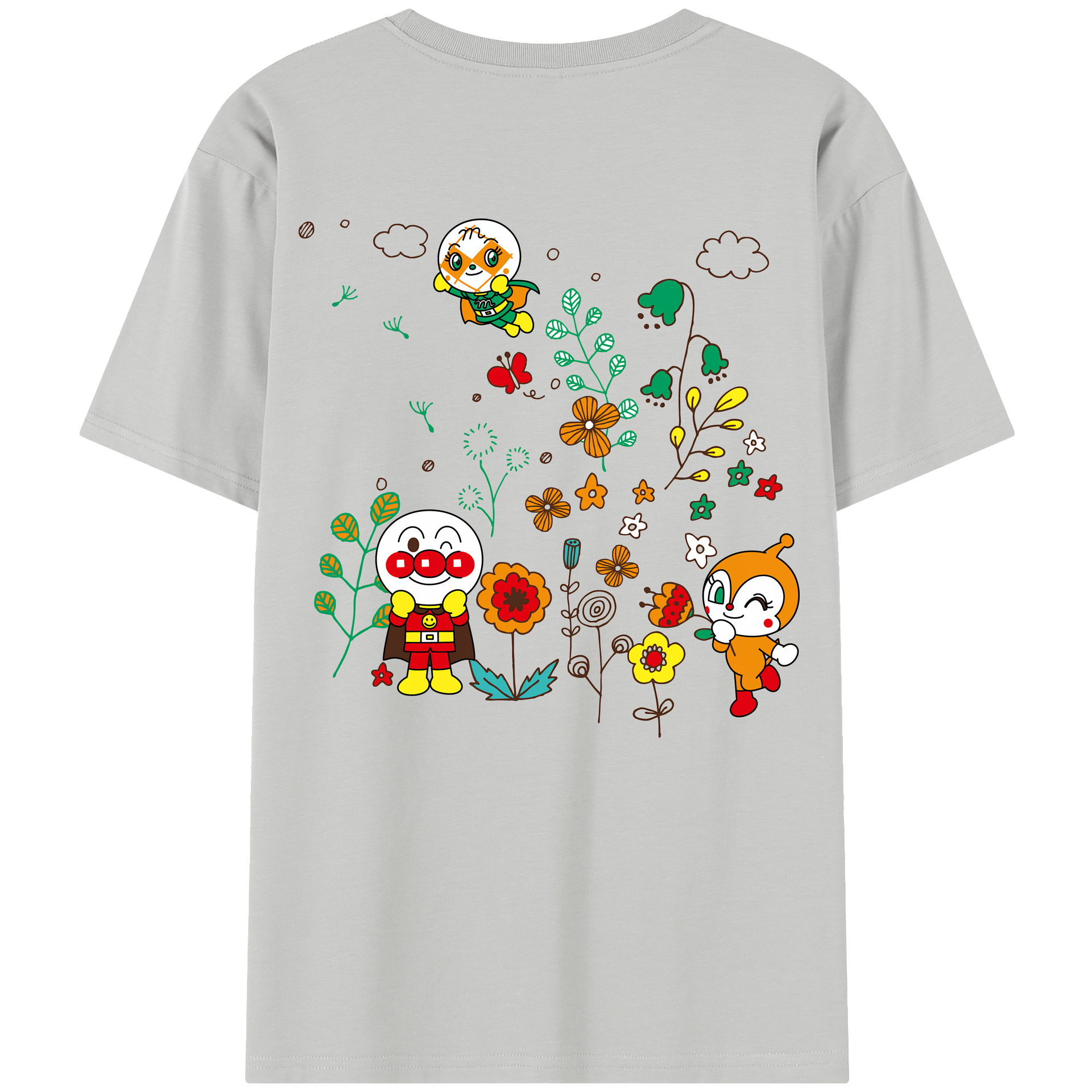 （画像用） アンパンマン Anpanman レディース半袖Tシャツ(バックプリント)